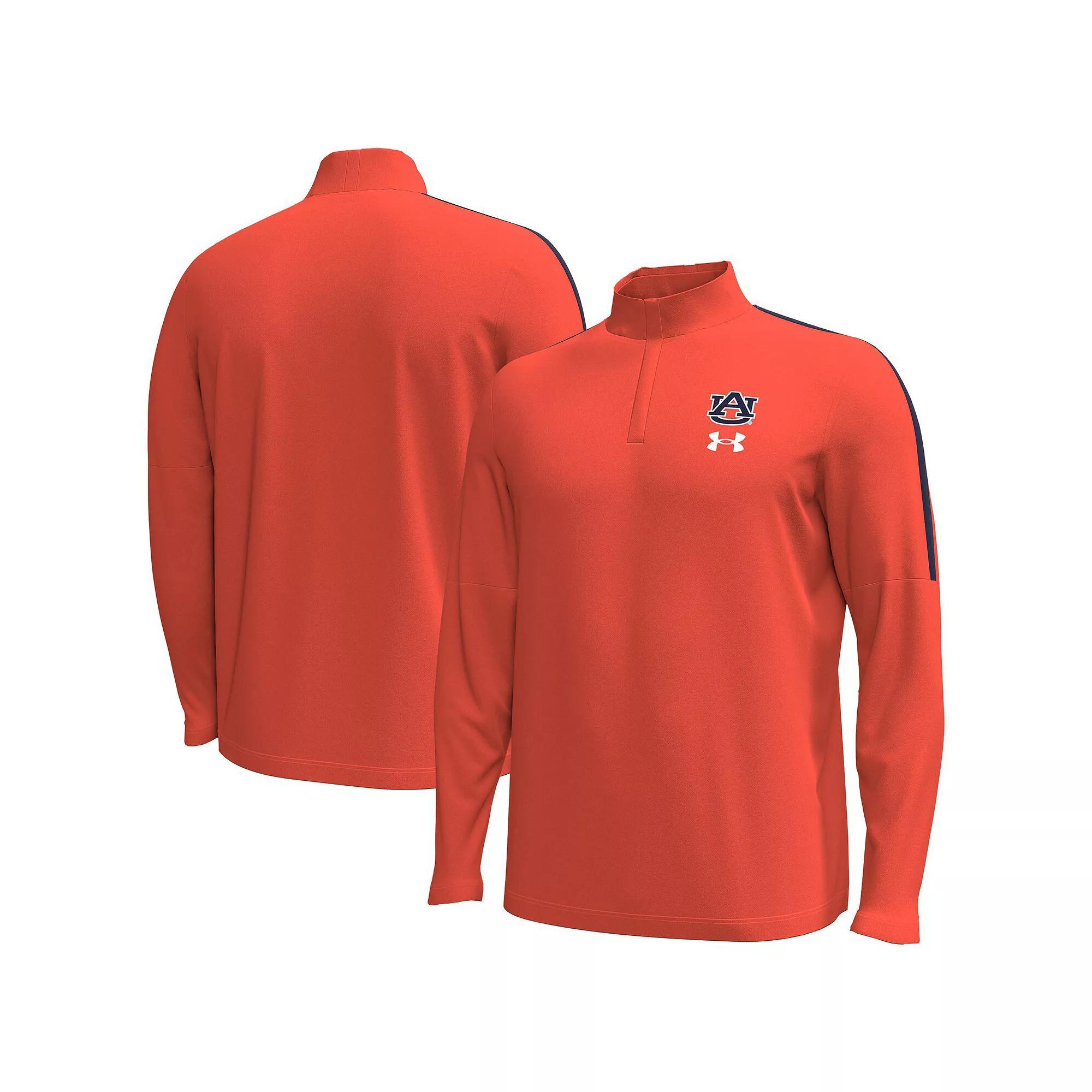 Men's Under Armour Orange Auburn Tigers Playoff Performance Quarter-Zip Jacket, Size: Medium Product Image