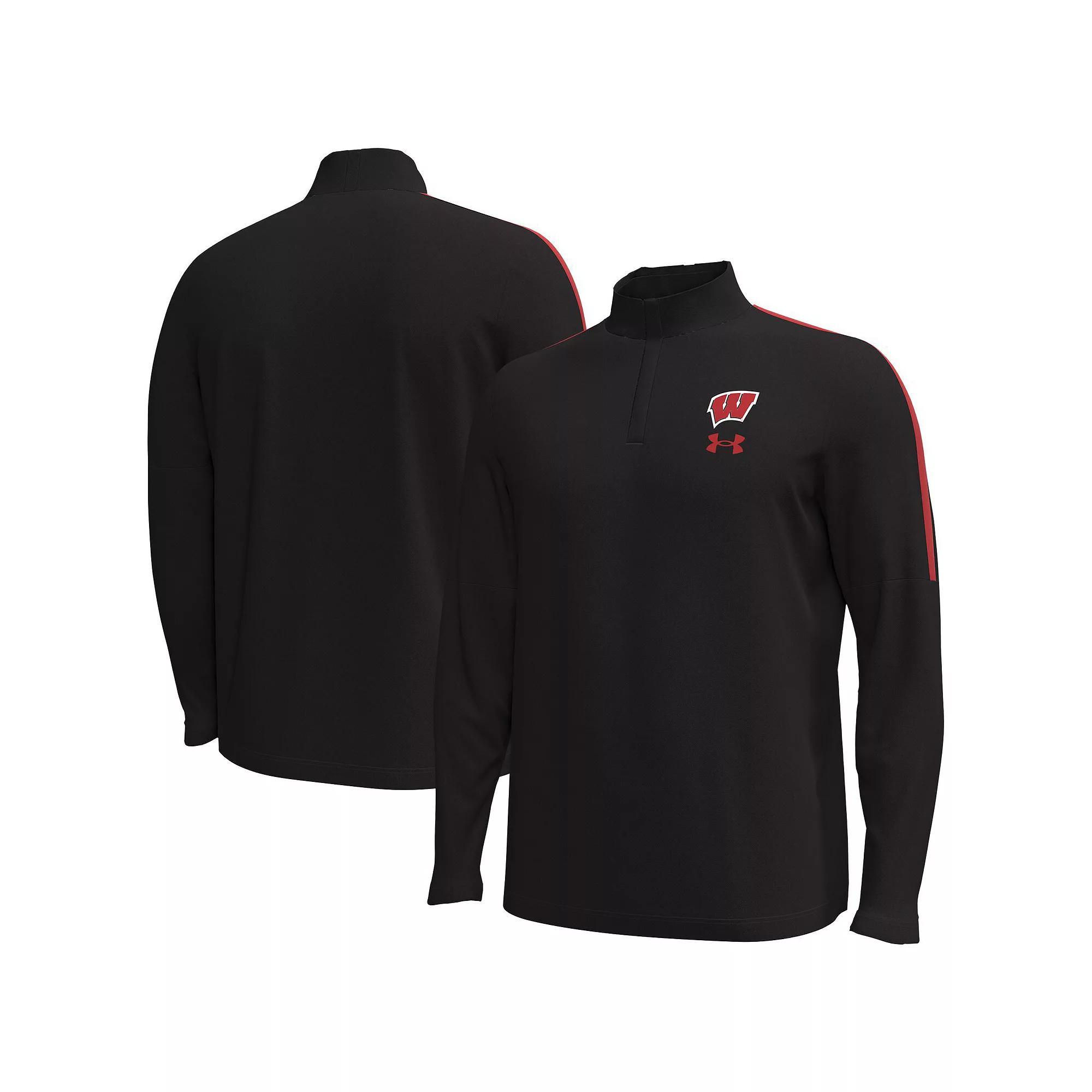 Men's Under Armour Navy Auburn Tigers Playoff Performance Quarter-Zip Jacket, Size: Small, Blue Product Image
