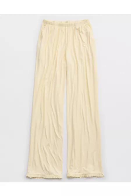 Aerie Real SoftÂ® Ruffle Trouser PJ Pant Women's Product Image