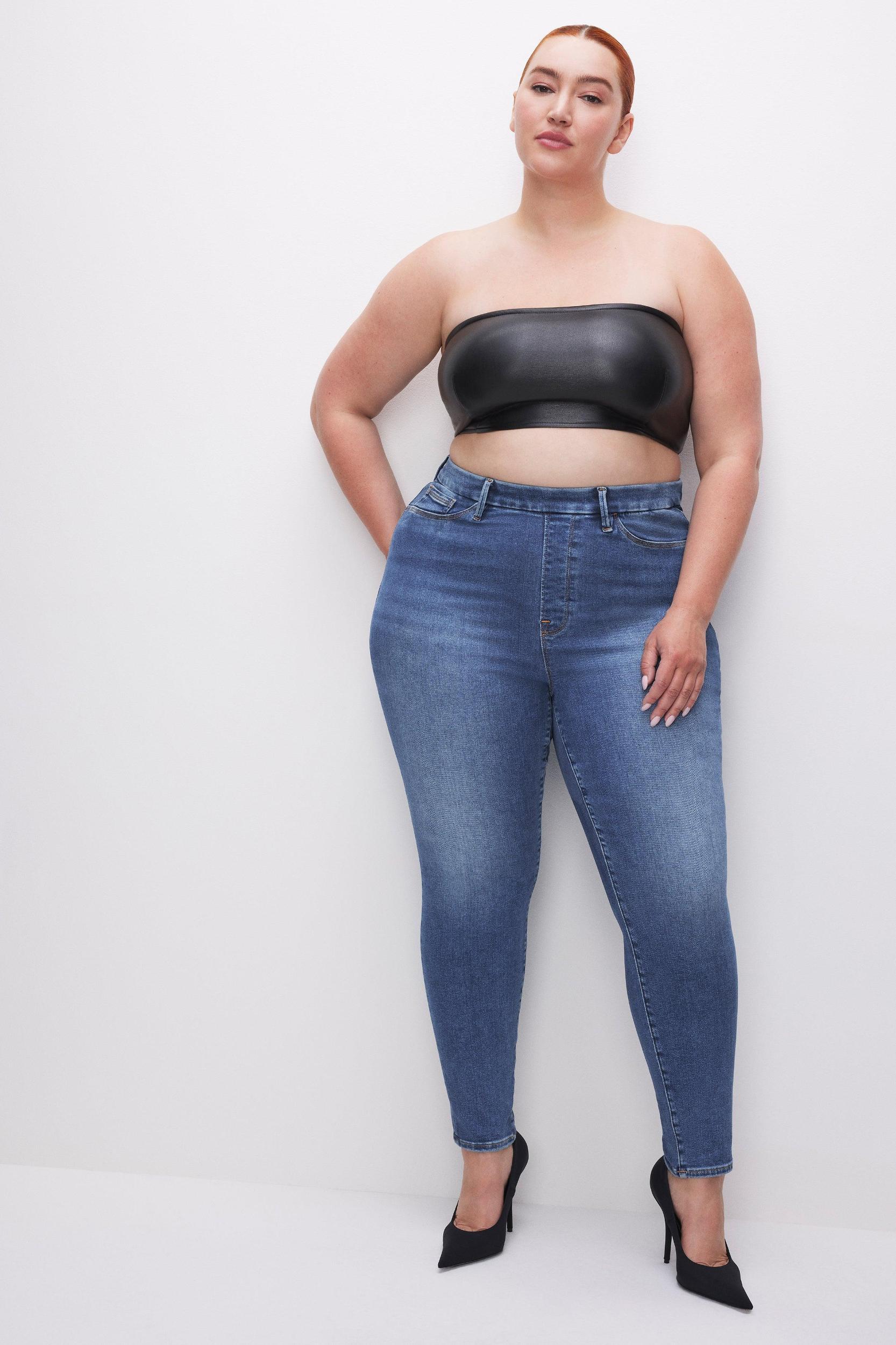 POWER STRETCH PULL-ON SKINNY JEANS | INDIGO490 Product Image