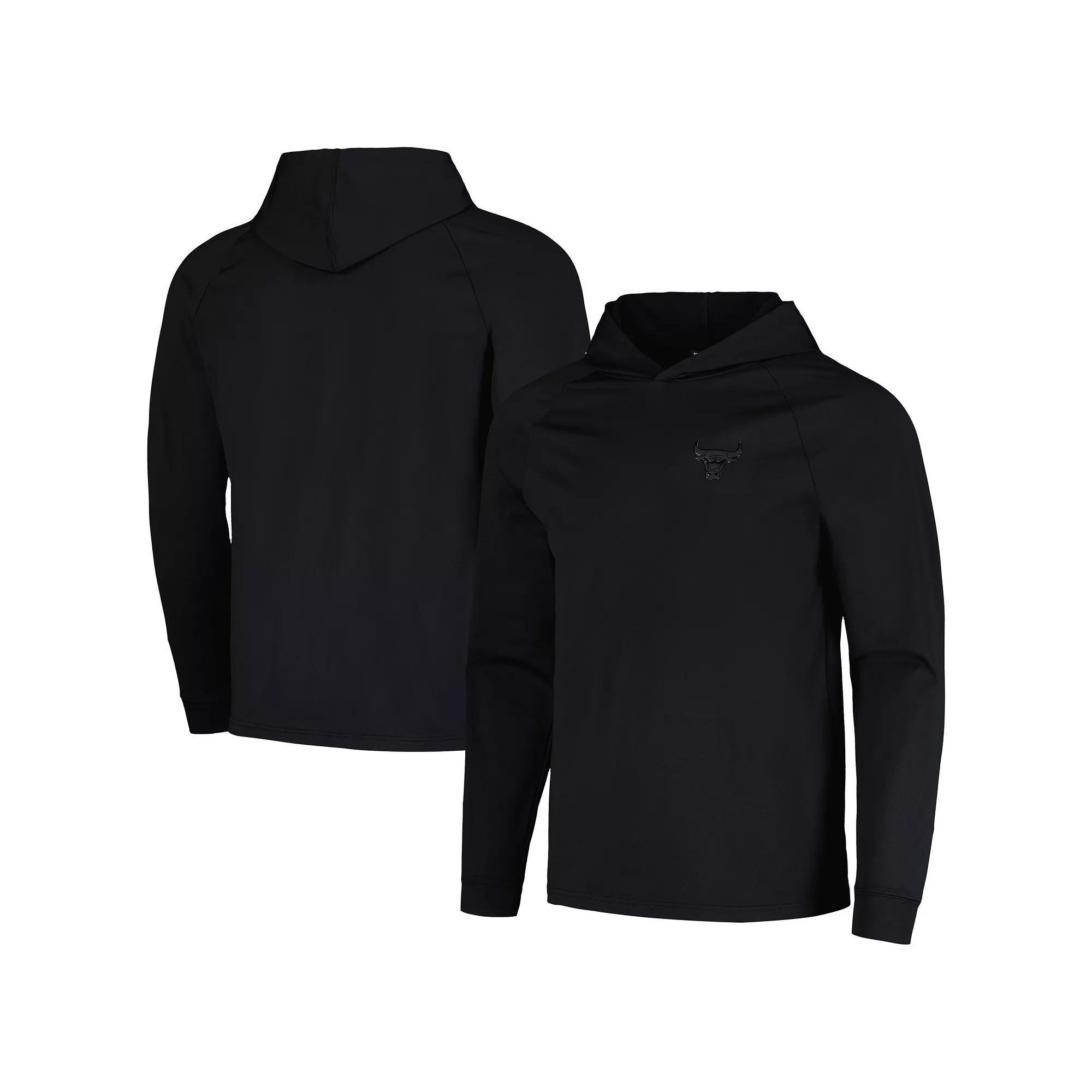 Men's Levelwear Black Chicago Bulls Performance Long Sleeve Hoodie T-Shirt, Size: 2XL Product Image