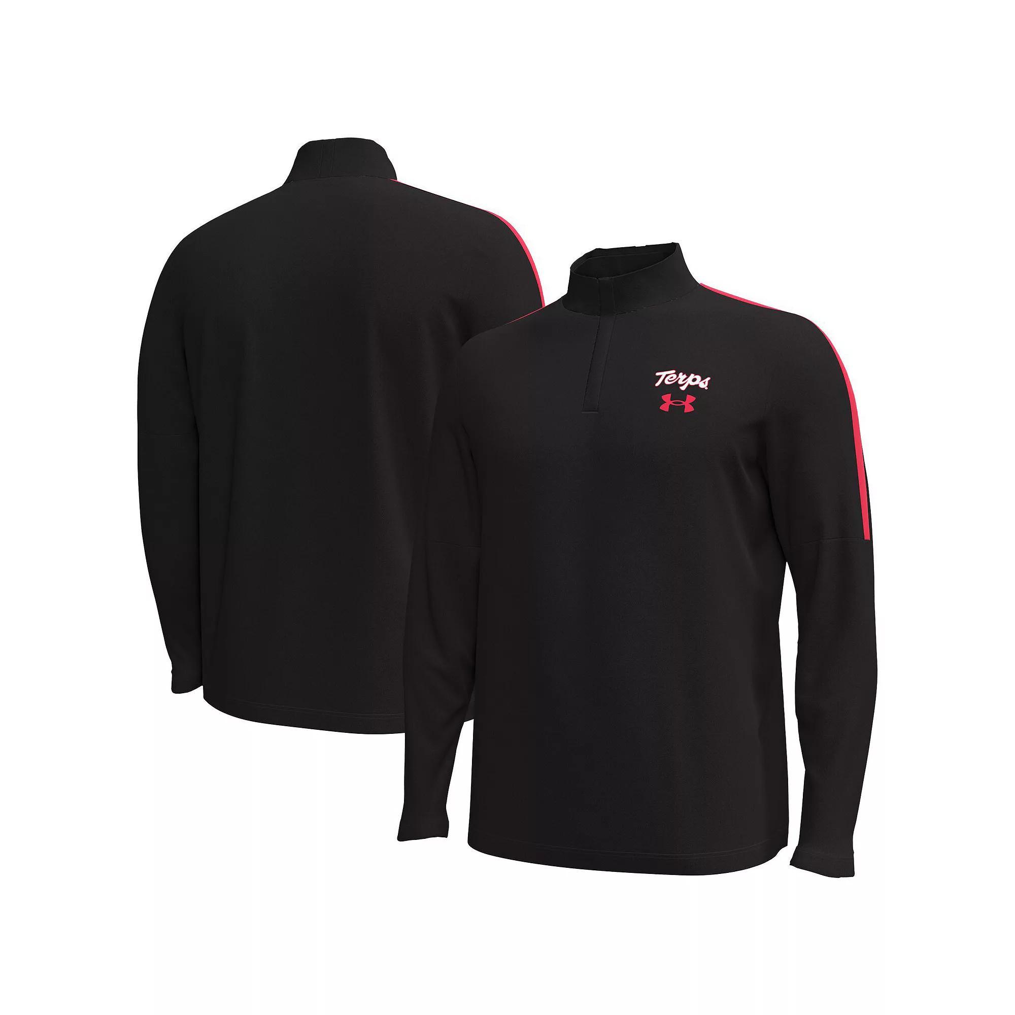 Men's Under Armour Navy Auburn Tigers Playoff Performance Quarter-Zip Jacket, Size: Small, Blue Product Image