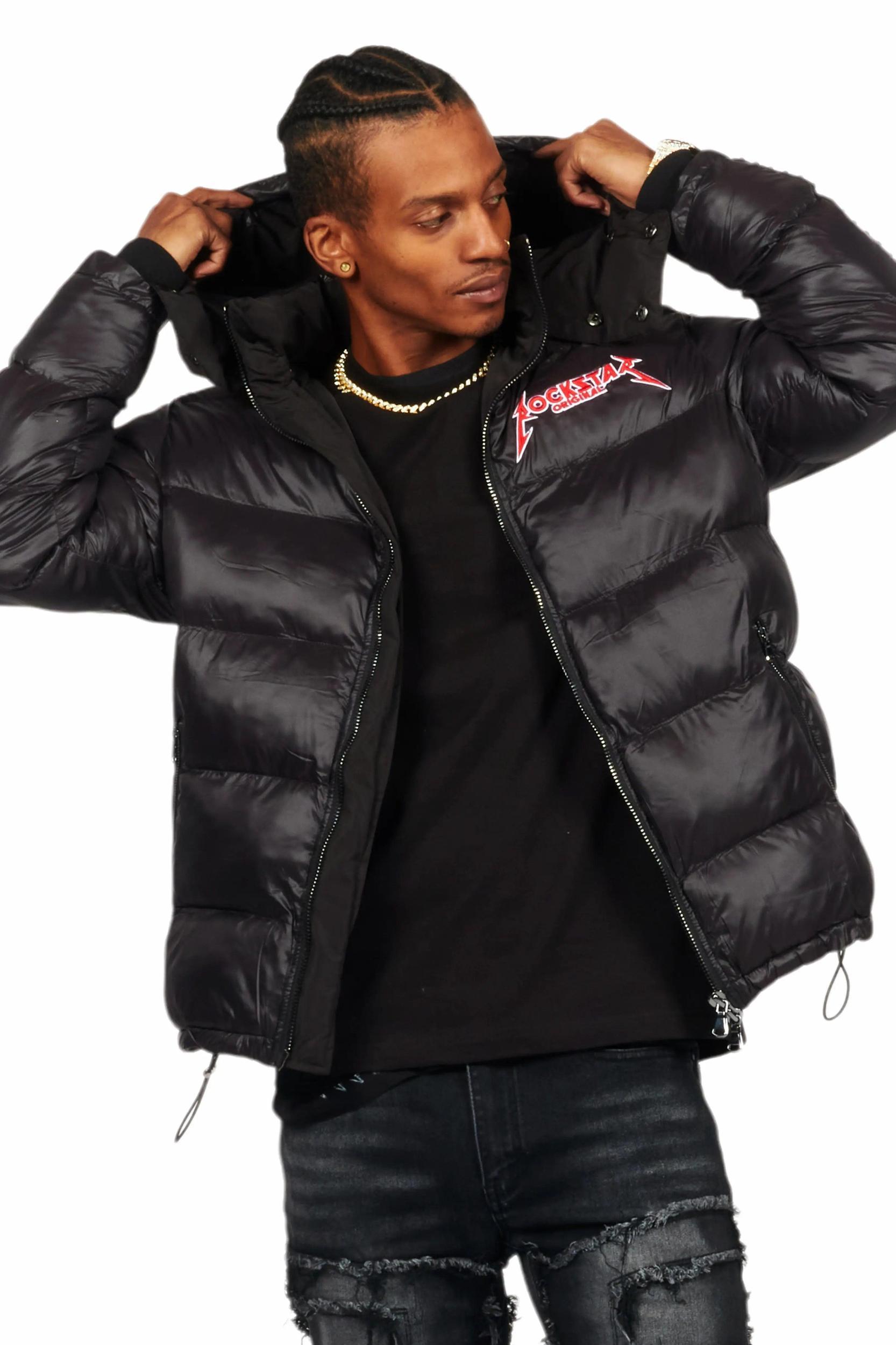 Brink Black Heavy Puffer Jacket Male Product Image