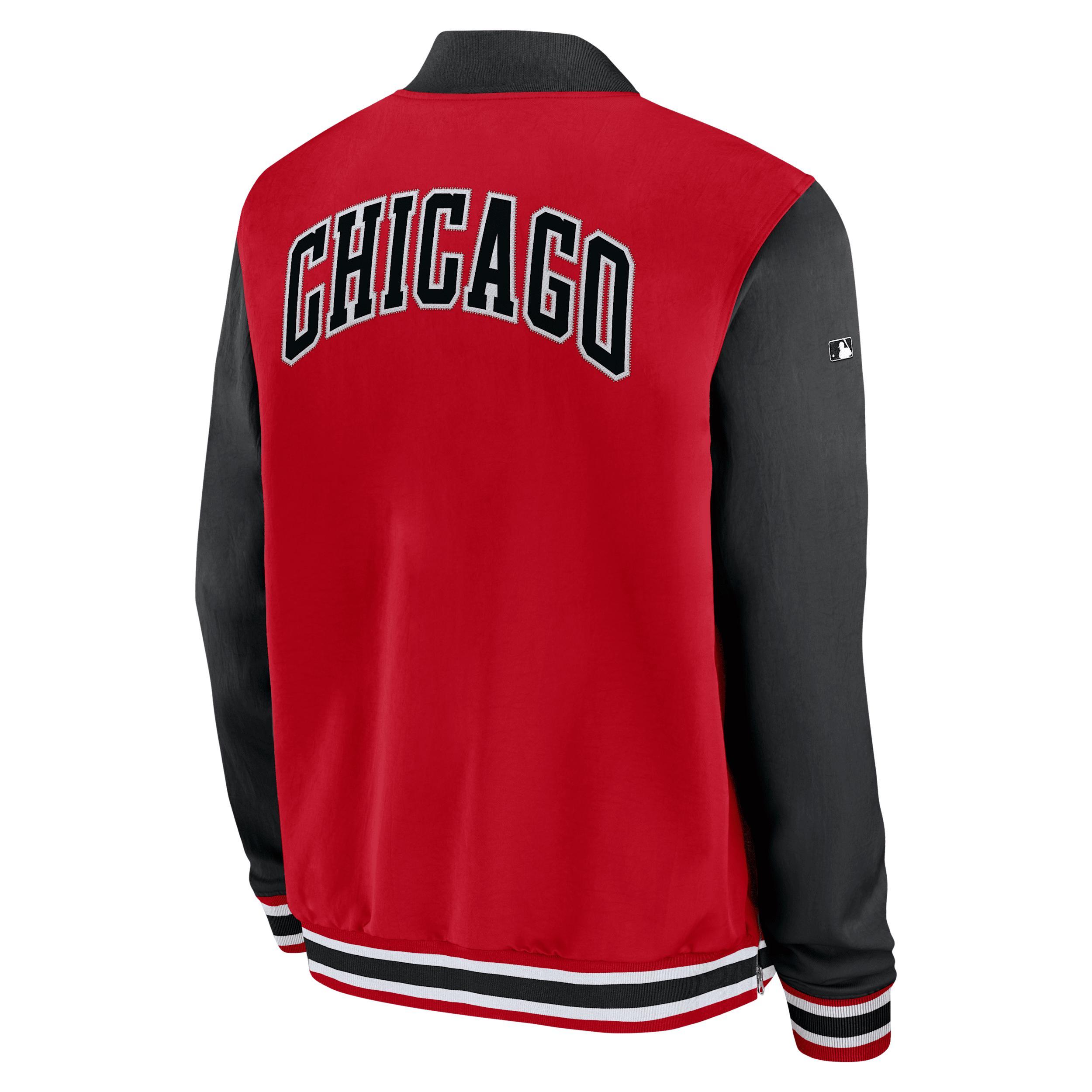 Chicago White Sox Authentic Collection City Connect Nike Men's MLB Full-Zip Bomber Jacket Product Image