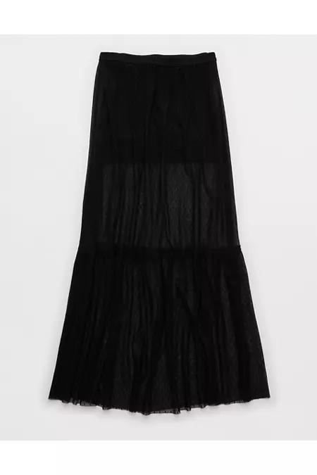 OFFLINE By Aerie Tiered Dot Mesh Maxi Skirt Women's Product Image