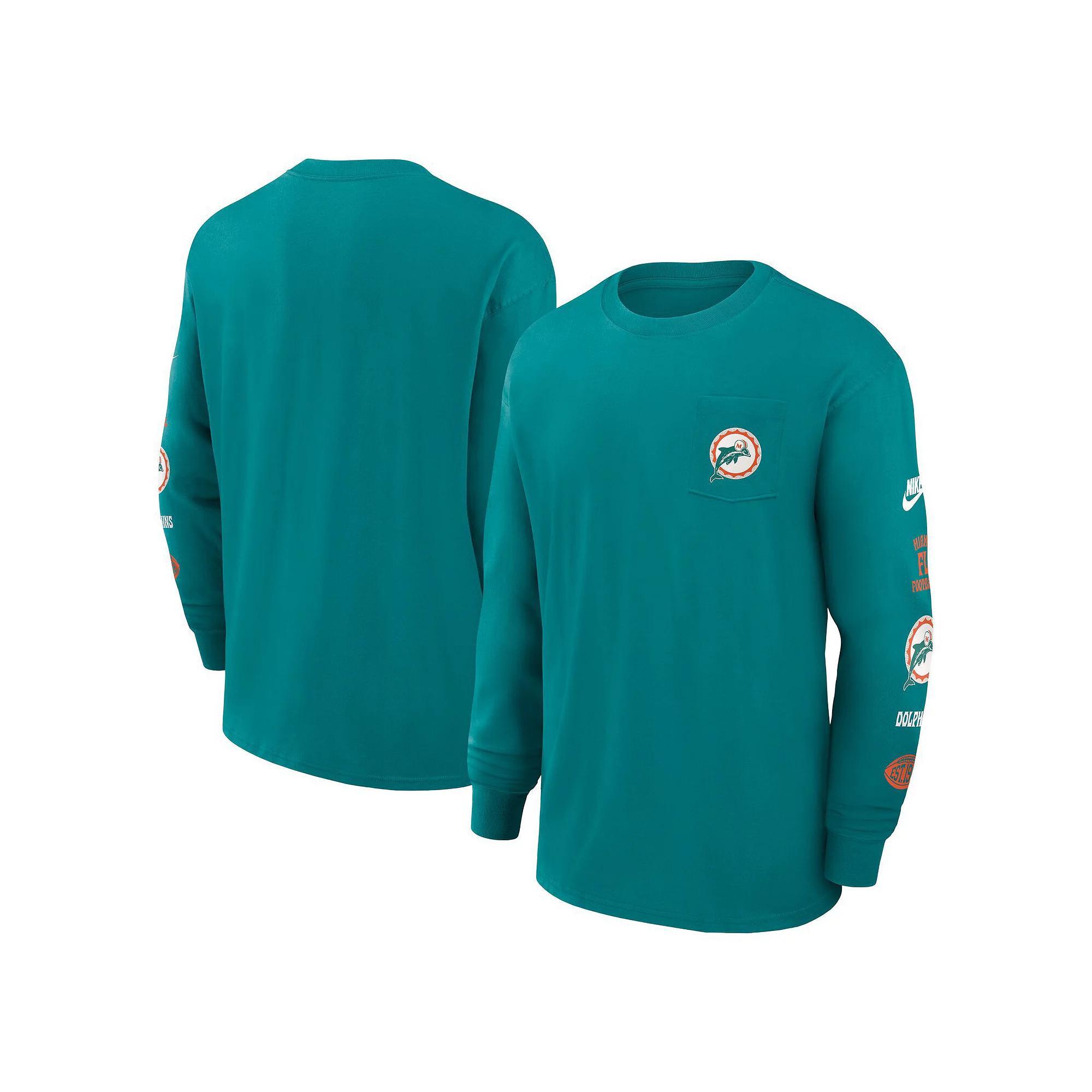 Men's Nike Royal New England Patriots Rewind Heavy Max 90 Pocket Long Sleeve T-Shirt, Size: Large, Blue Product Image