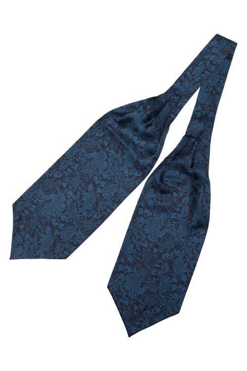 Elizabetta Portofino - Silk Ascot Cravat Tie for Men in Midnight Blue at Nordstrom Product Image