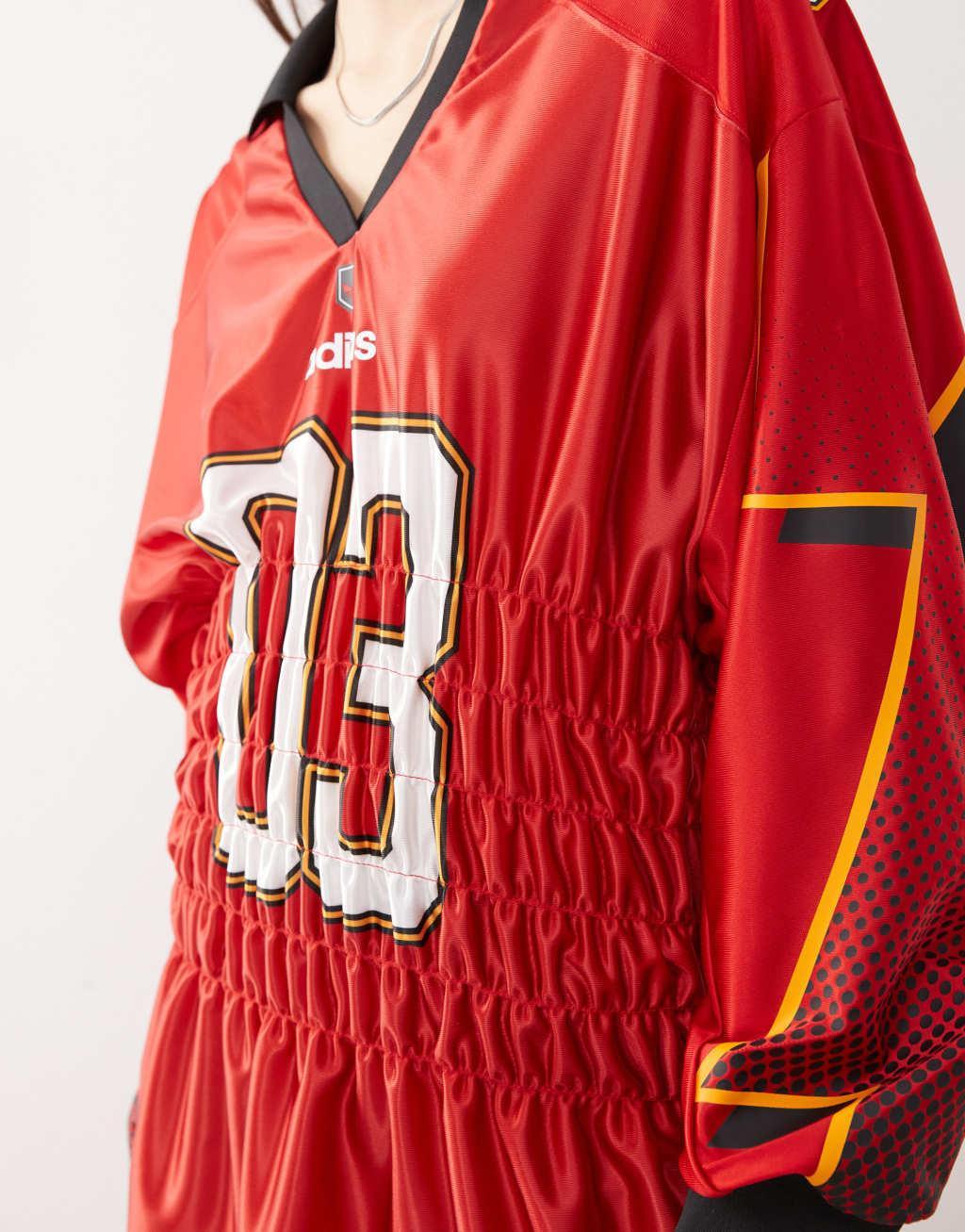 adidas Originals Adilenium Season 3 jersey top in red Product Image