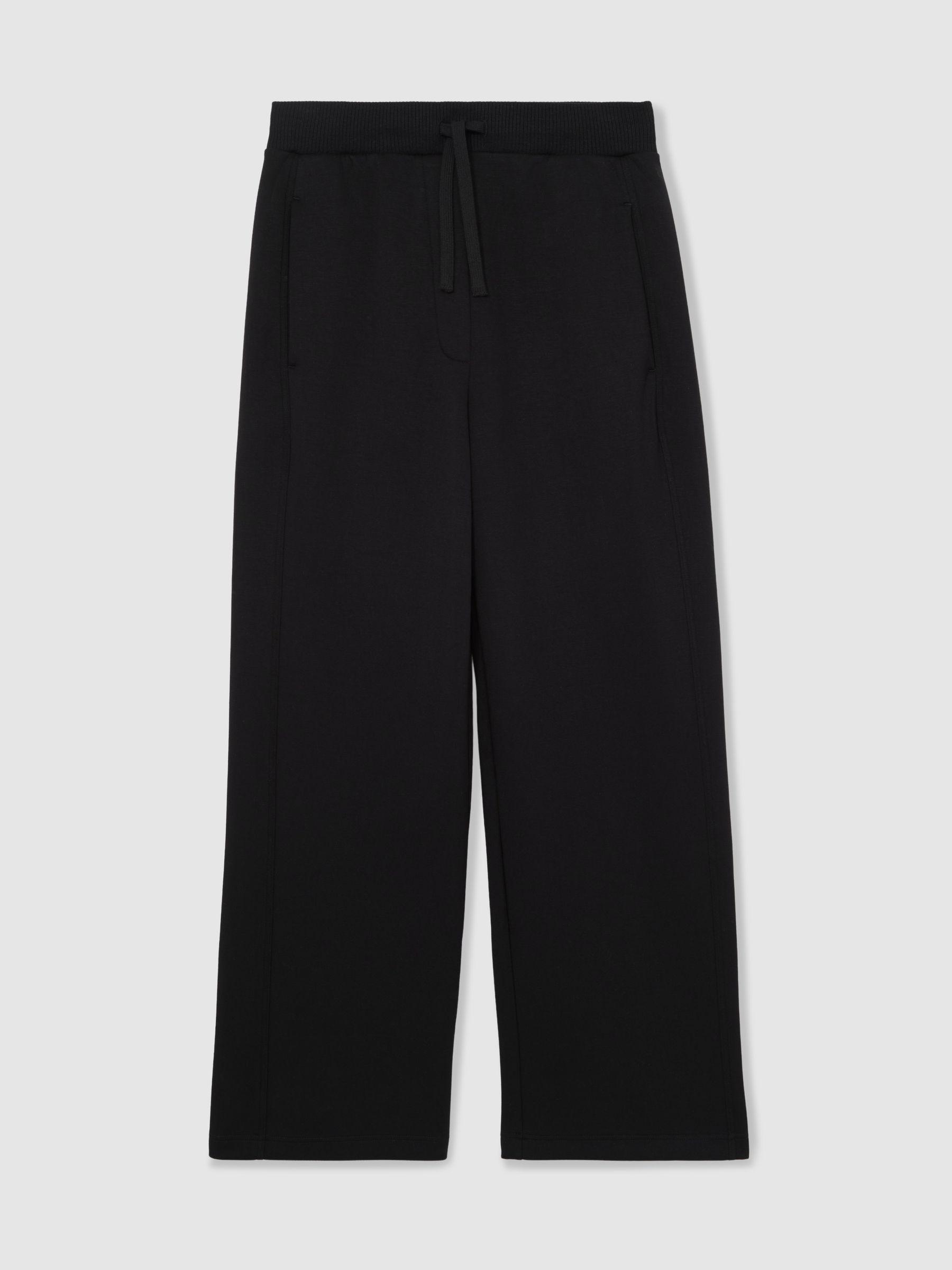 Petite Twill Patch-Pocket Flared Trousers in Mauve Neutral Product Image