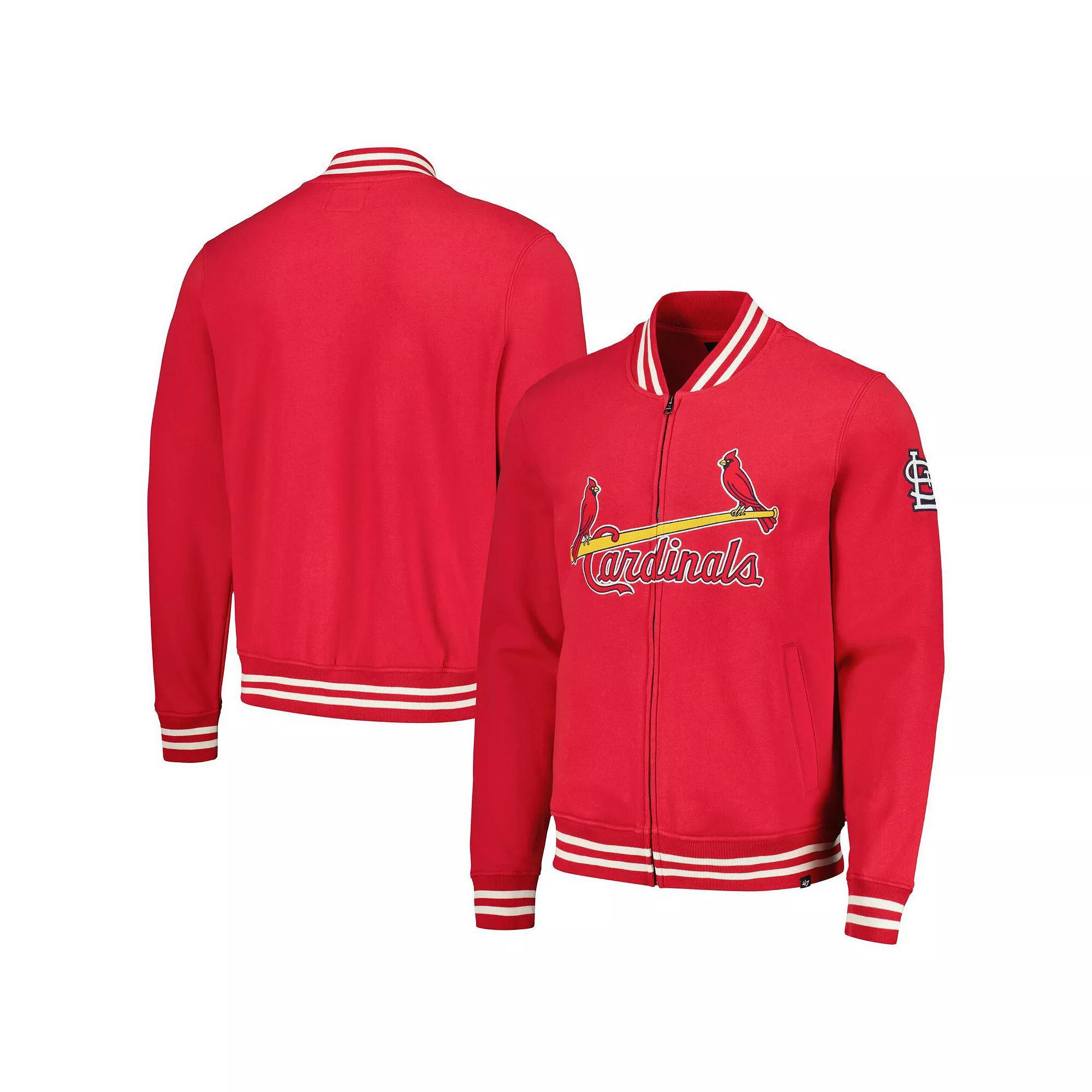 Men's '47 Red St. Louis Cardinals Wax Pack Pro Camden Full-Zip Track Jacket, Size: Medium Product Image