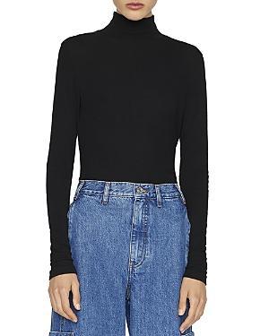Frame Ribbed Mock Neck Top Product Image