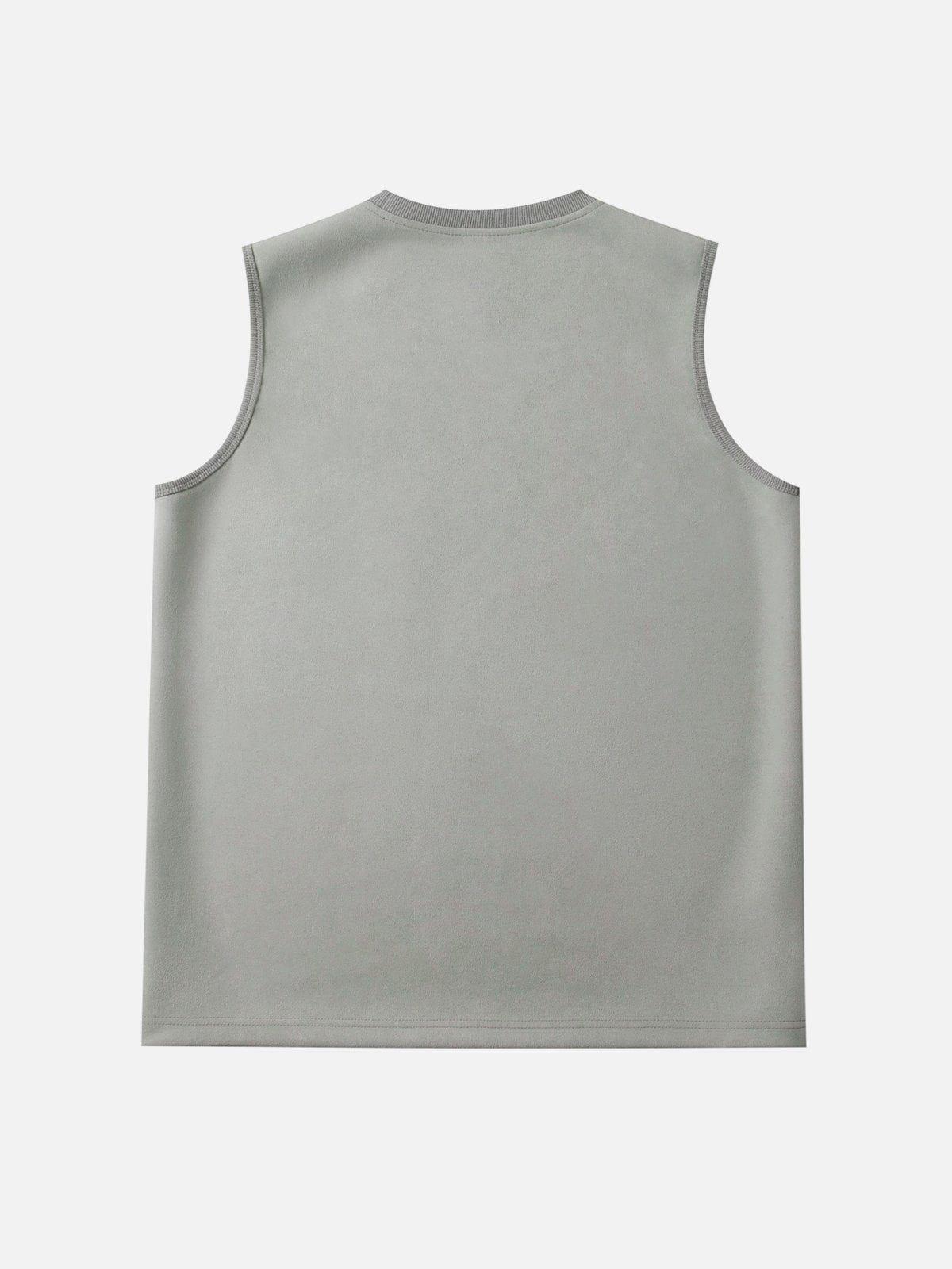 Aelfric Eden Line Print Suede Tank Top Product Image