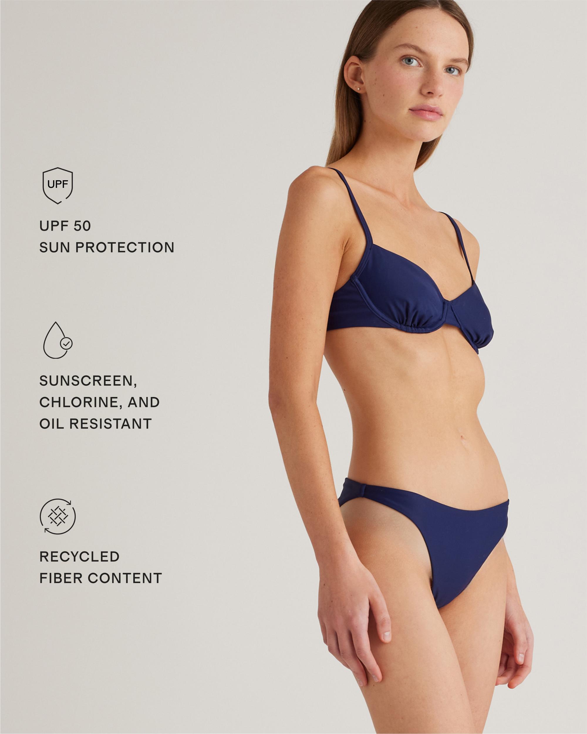 Quince | Women's Italian Demi Bikini Top 78% Recycled Polyamide, 22% Spandex Product Image