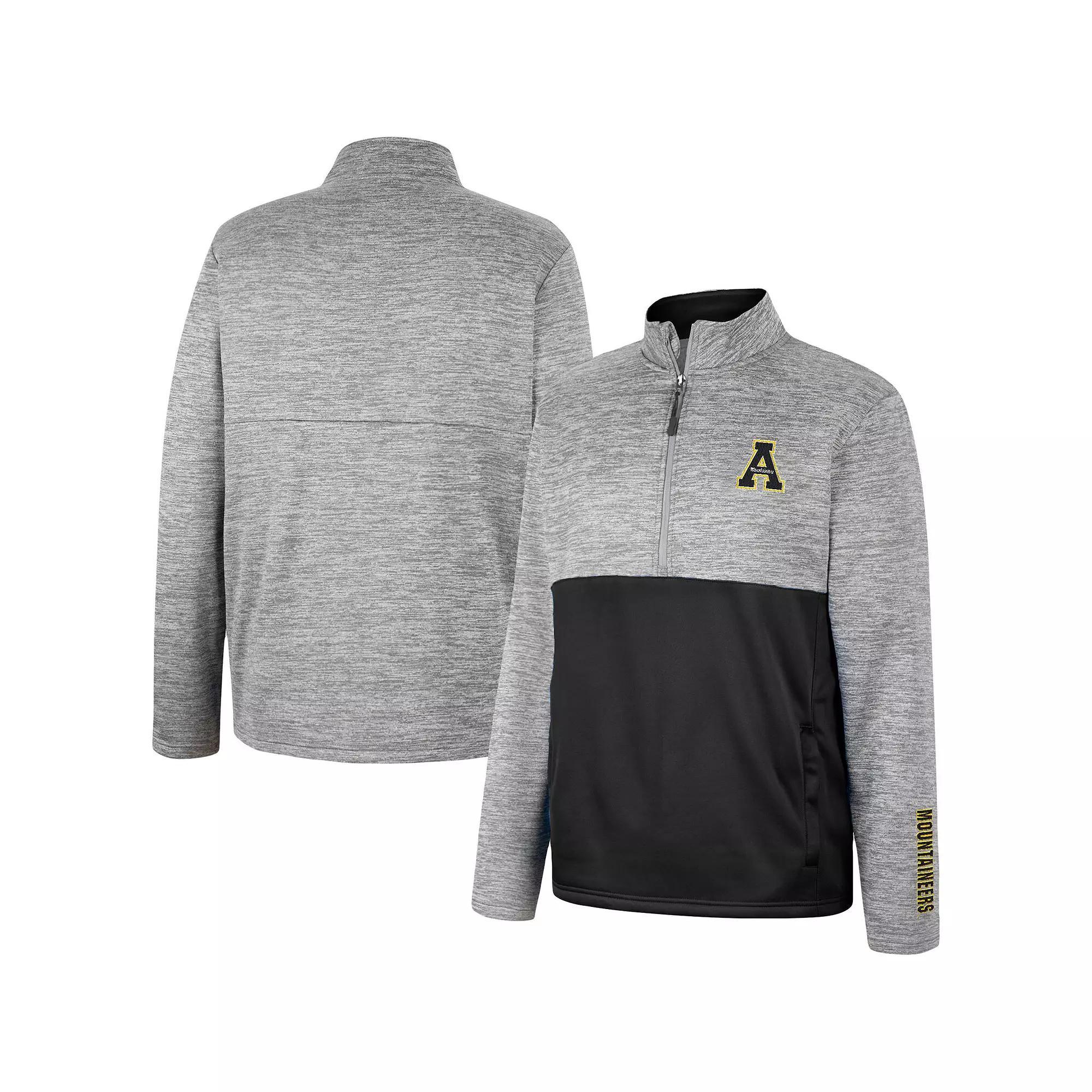 Mens Colosseum Gray Appalachian State Mountaineers John Half-Zip Jacket Product Image