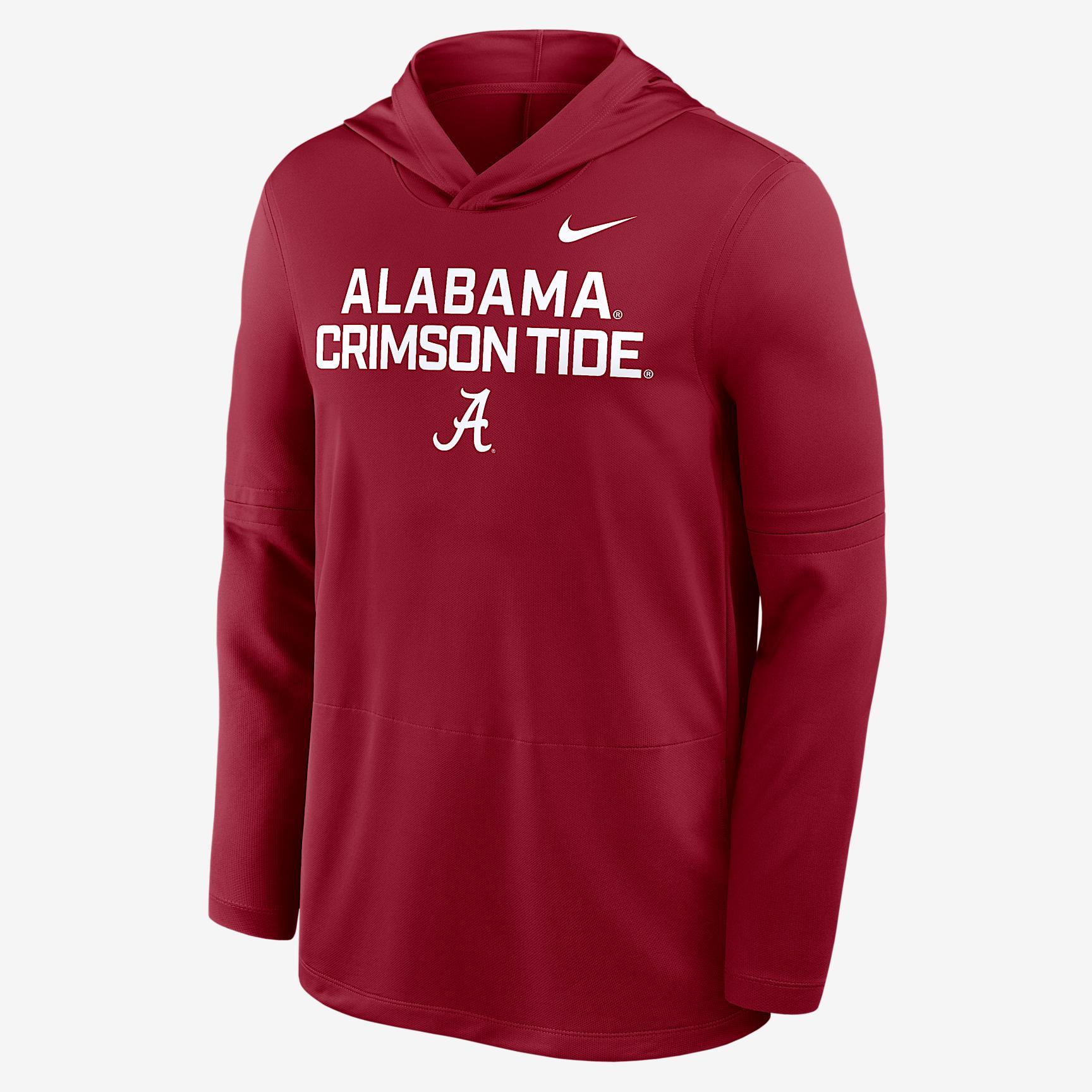 Alabama Sideline Men's Nike Dri-FIT College Long-Sleeve Hooded Top Product Image