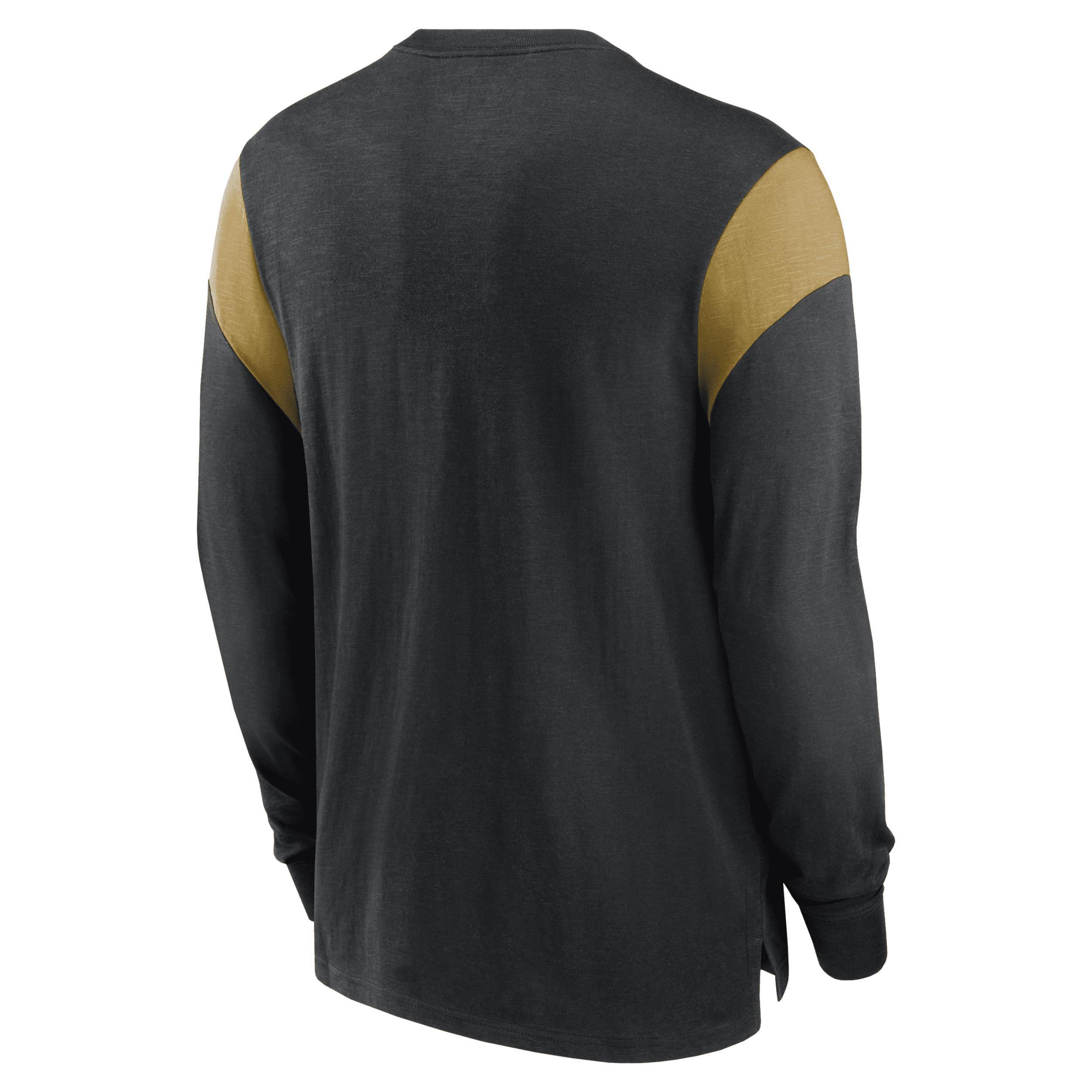 Nike Men's Rewind Playback Helmet (NFL New Orleans Saints) Long-Sleeve T-Shirt Product Image