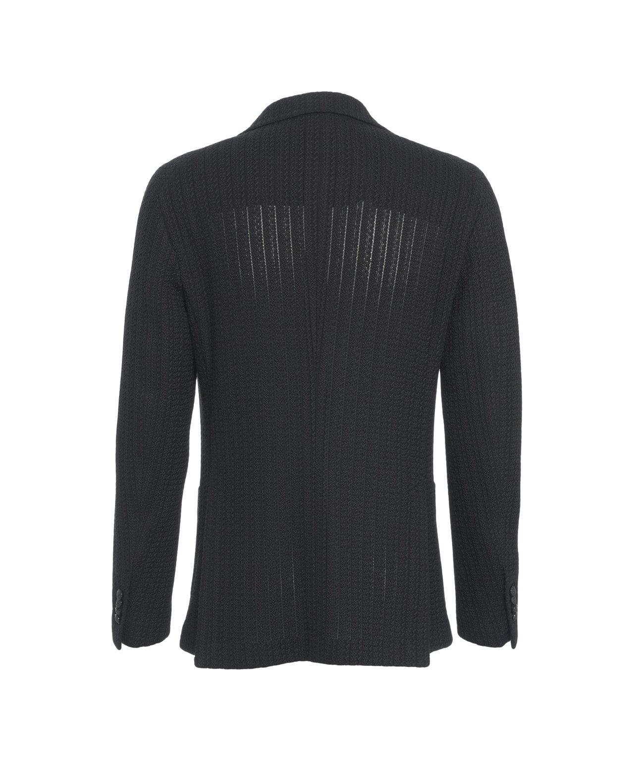 Single-breasted knit blazer Product Image