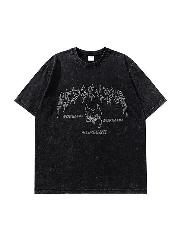 Men's Letter Graphic Oversized Short Sleeve Tee Product Image