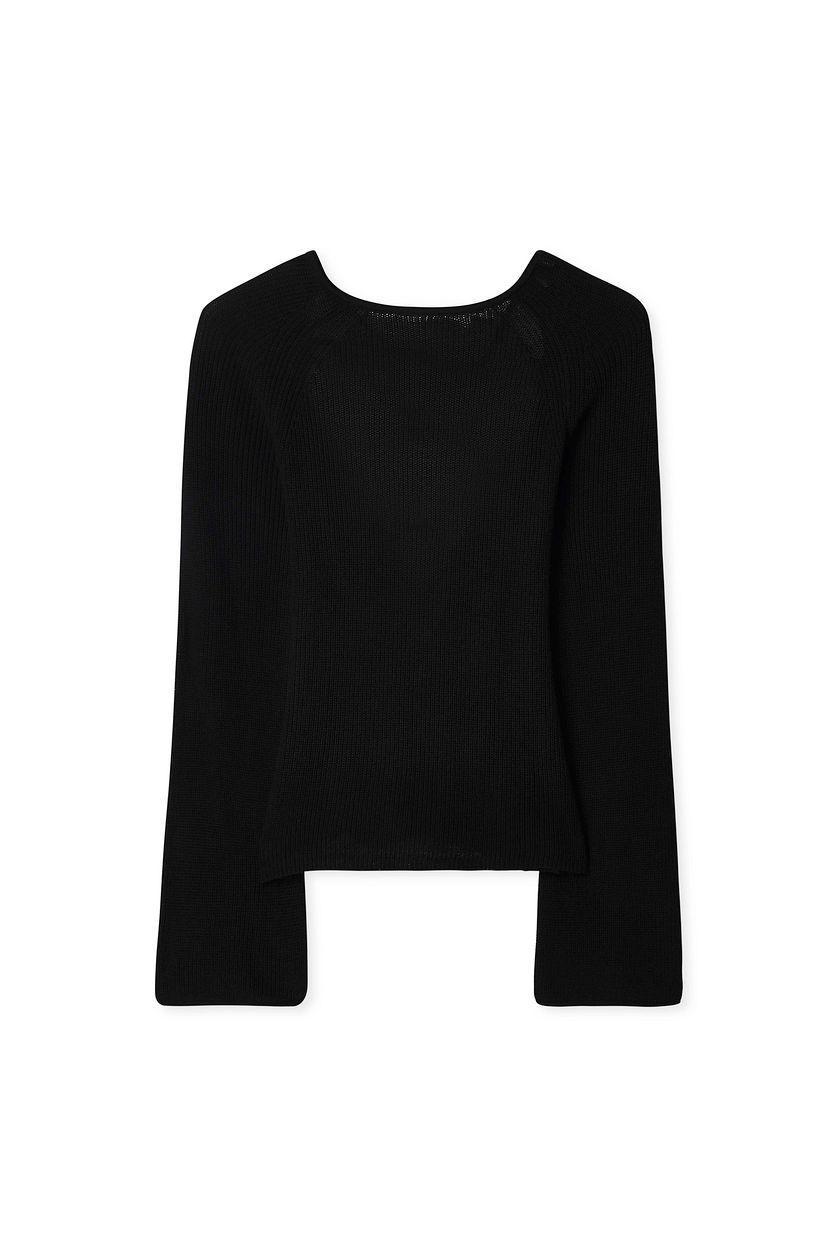 Open Back Lace Detail Knitted Top Product Image