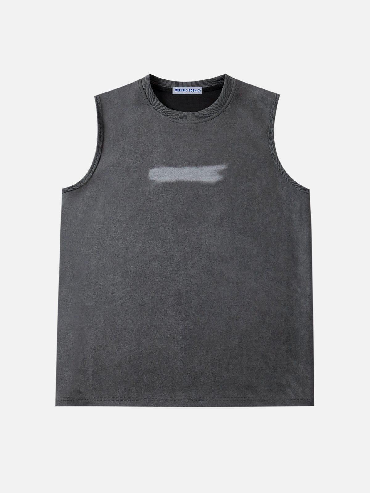 Aelfric Eden Line Print Suede Tank Top Product Image