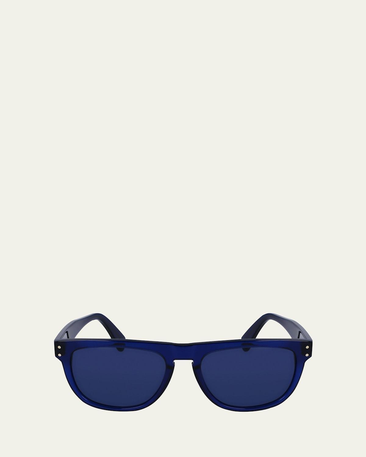 Mens Gancini Tea Cup Acetate Rectangle Sunglasses Product Image
