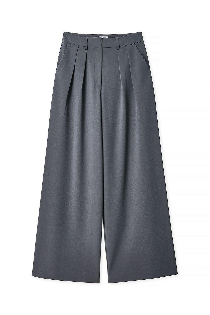 Wide High Waist Suit Pants Product Image