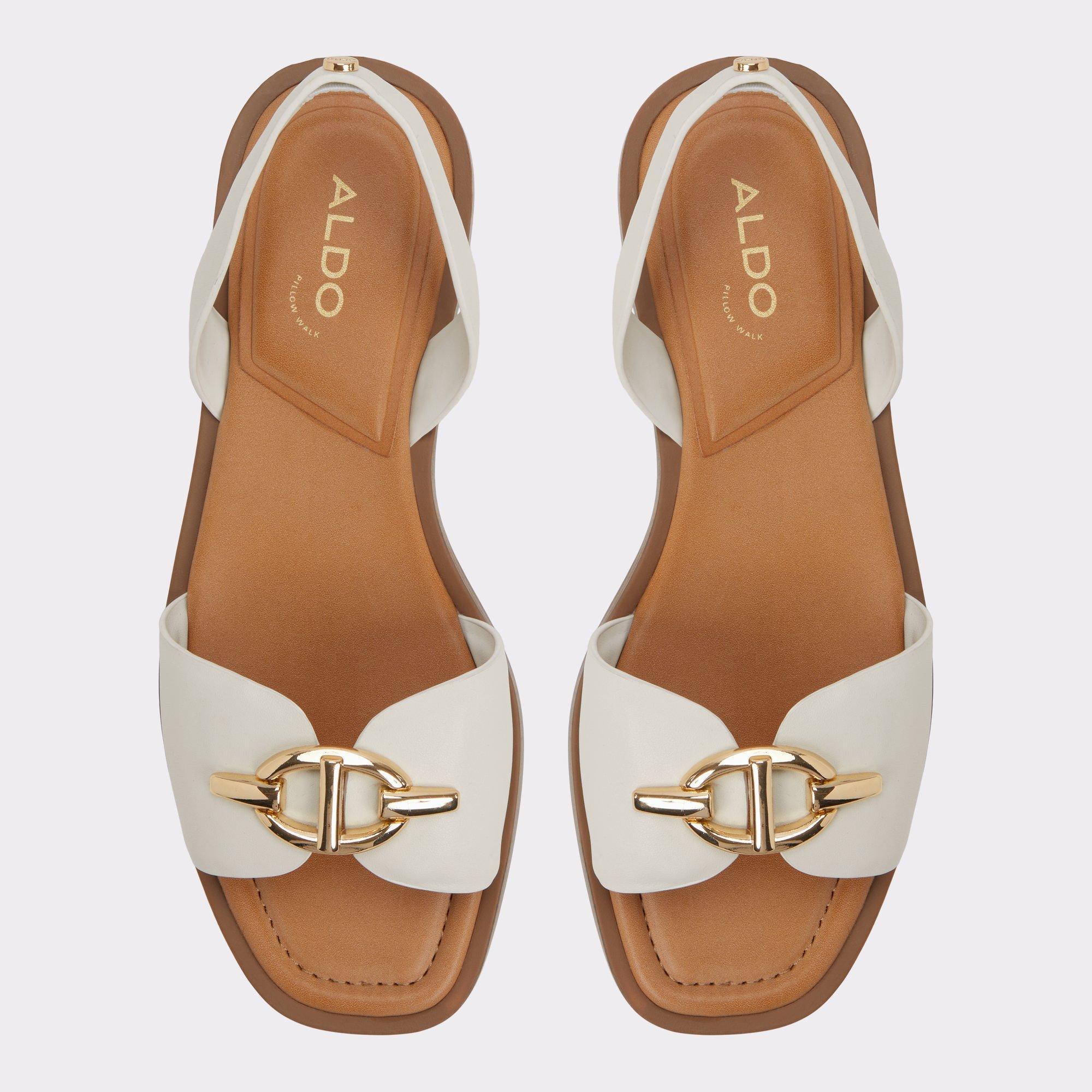 ALDO Goassi - Women's Flat Sandals - White, Size 11 Product Image