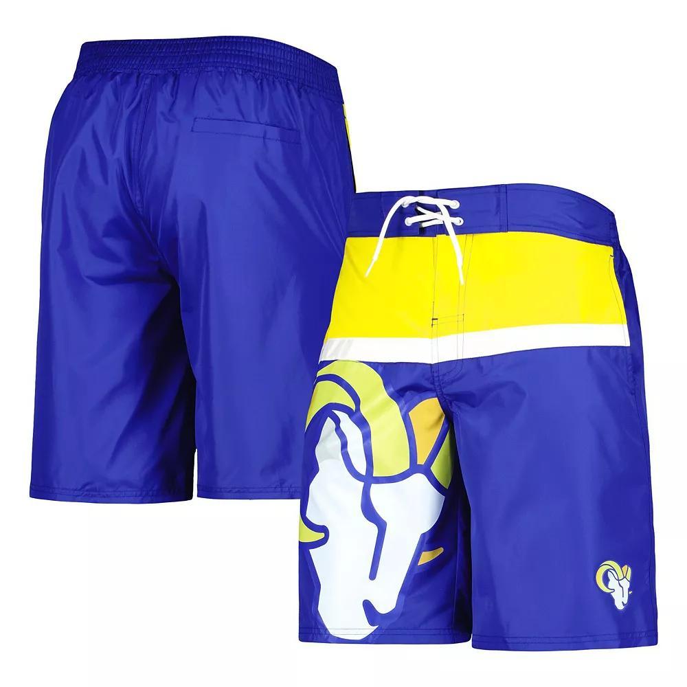 Men's G-III Sports by Carl Banks Royal Los Angeles Rams Sea Wind Swim Trunks, Size: Large, Blue Product Image