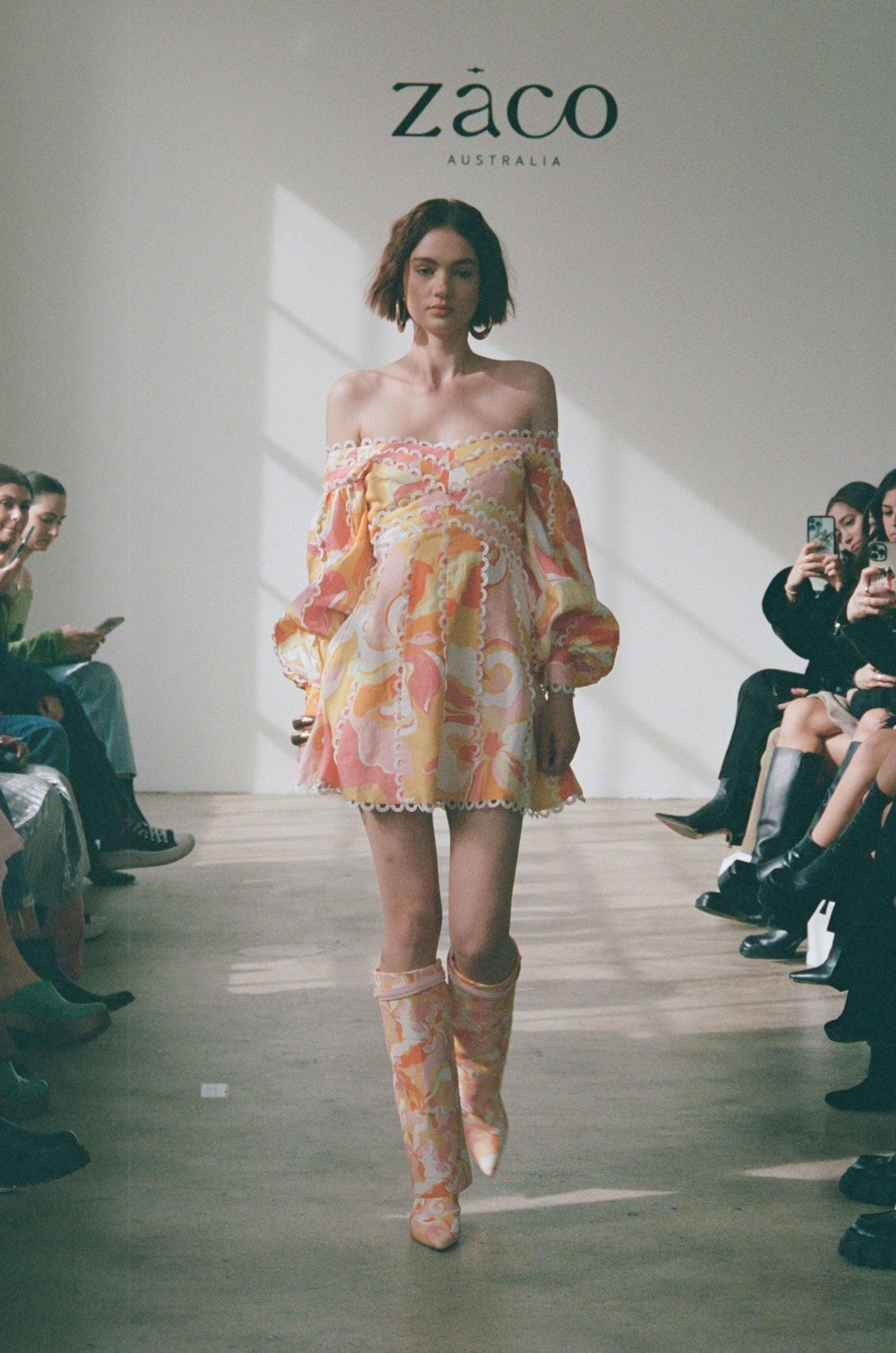 Kennedy Off Shoulder Dress - Calista Sunset Product Image