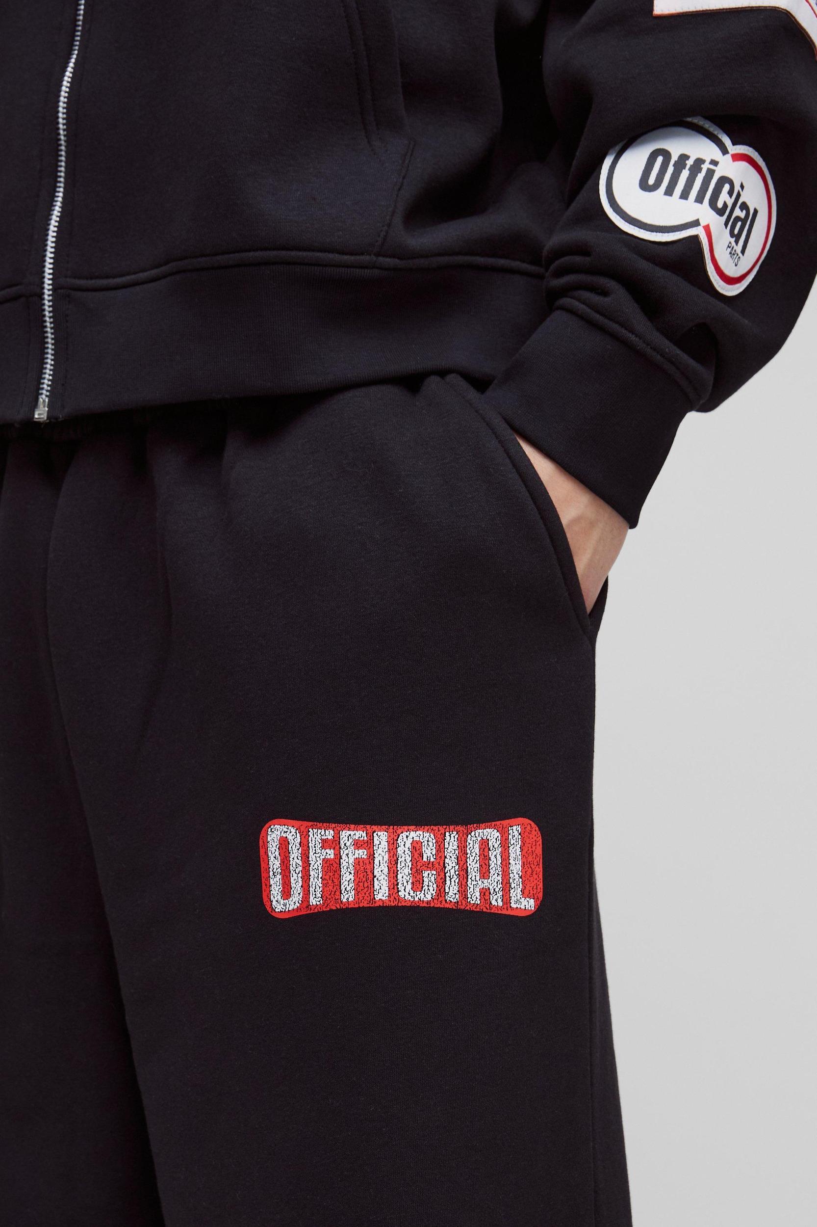 Extreme Wide Leg Moto Print Sweatpants | boohooMAN USA Product Image