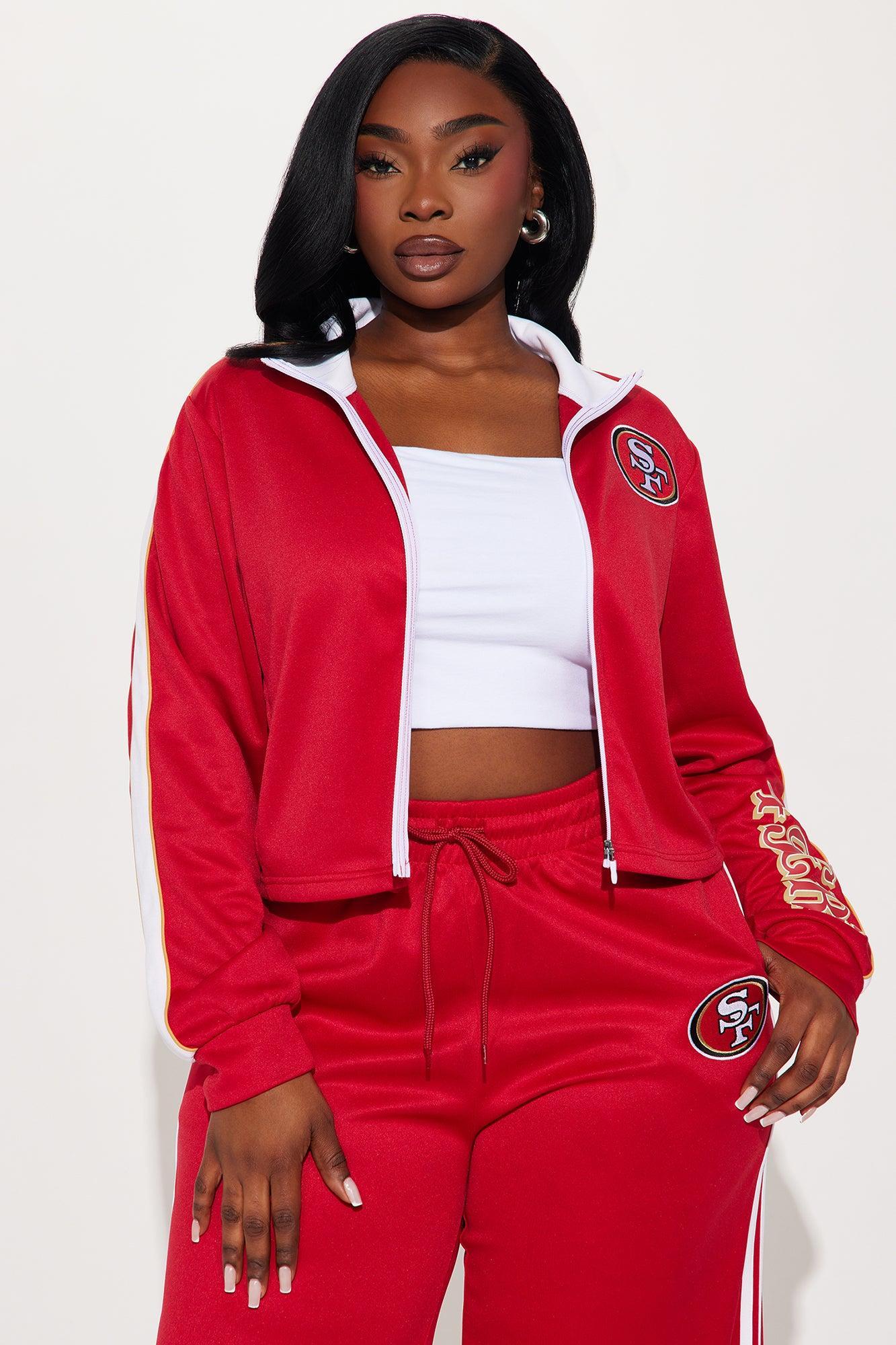 49ers Nation Zip Up Track Jacket - Red Product Image
