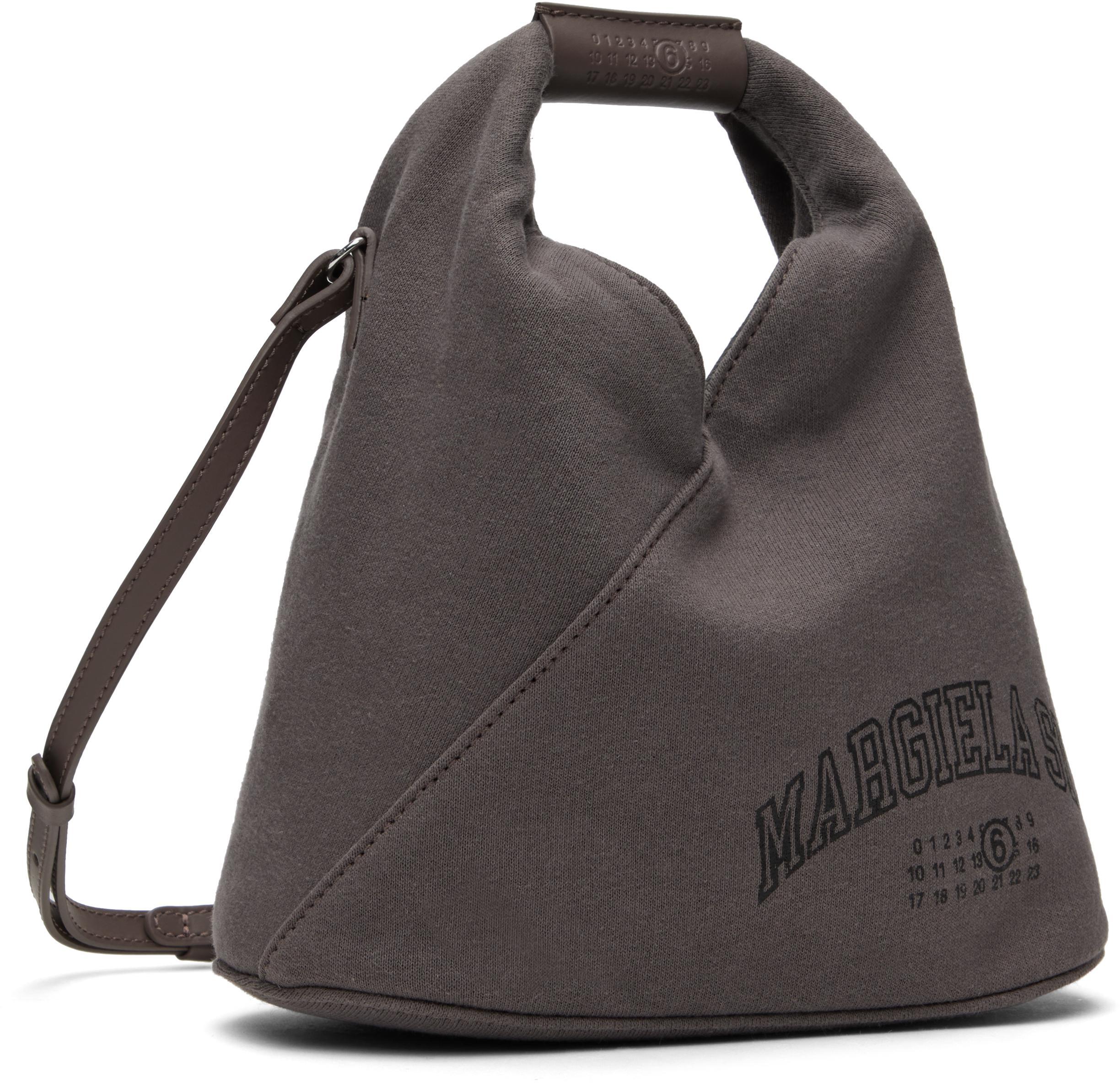 MM6 MAISON MARGIELA Gray Sweat Varsity Print Crossbody Bag In T8031 Bungee Cord Product Image