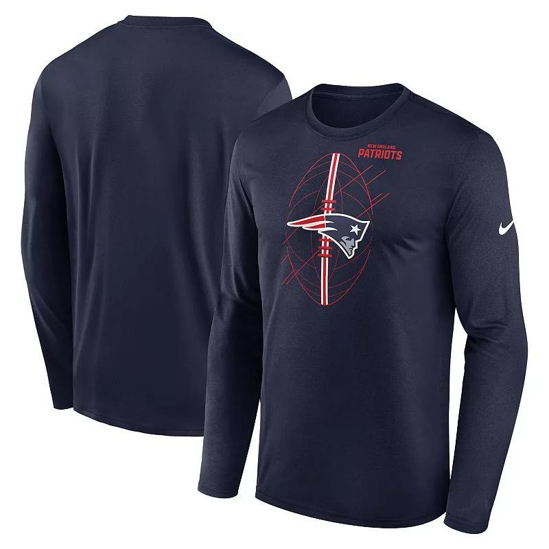Men's Nike Navy New England Patriots Legend Icon Long Sleeve T-Shirt, Size: Medium, Blue Product Image