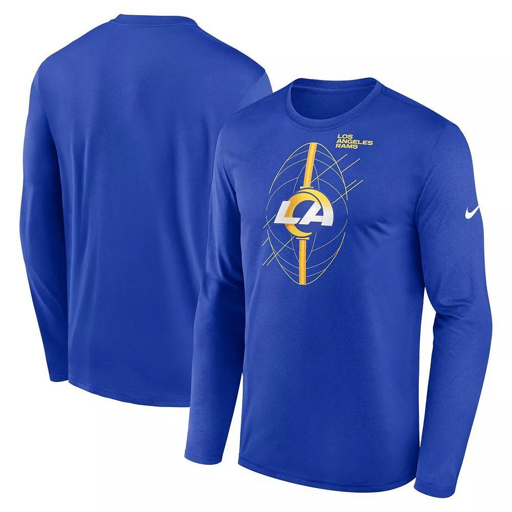 Men's Nike Royal Los Angeles Rams Legend Icon Long Sleeve T-Shirt, Size: Small, Blue Product Image