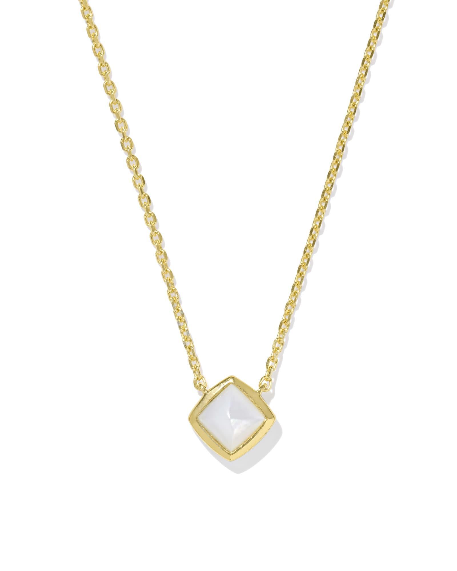 Alani 18k Gold Vermeil Pendant Necklace in Ivory Mother-of-Pearl Product Image
