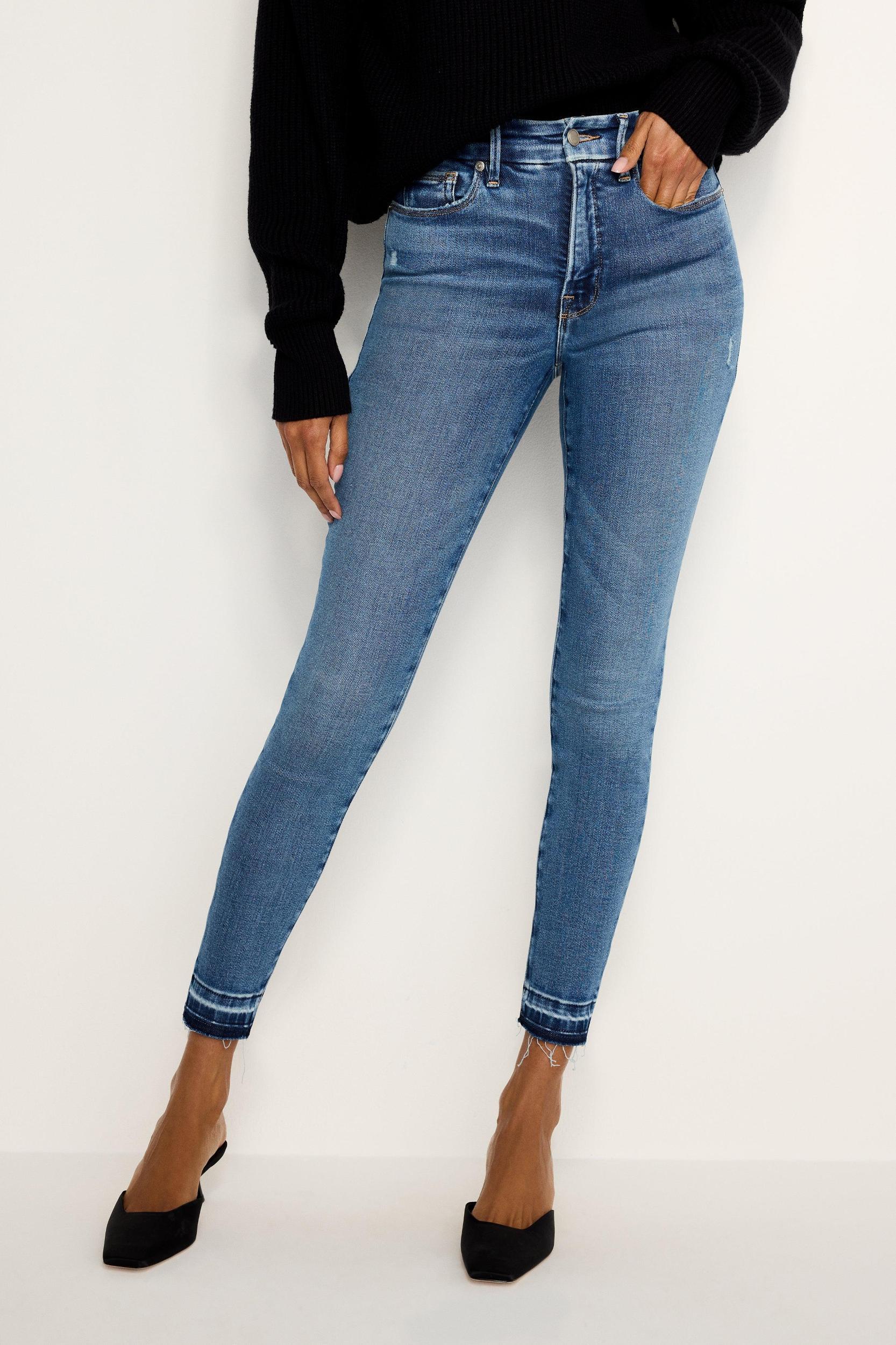 SOFT-TECH GOOD WAIST SKINNY CROPPED JEANS | INDIGO699 Product Image