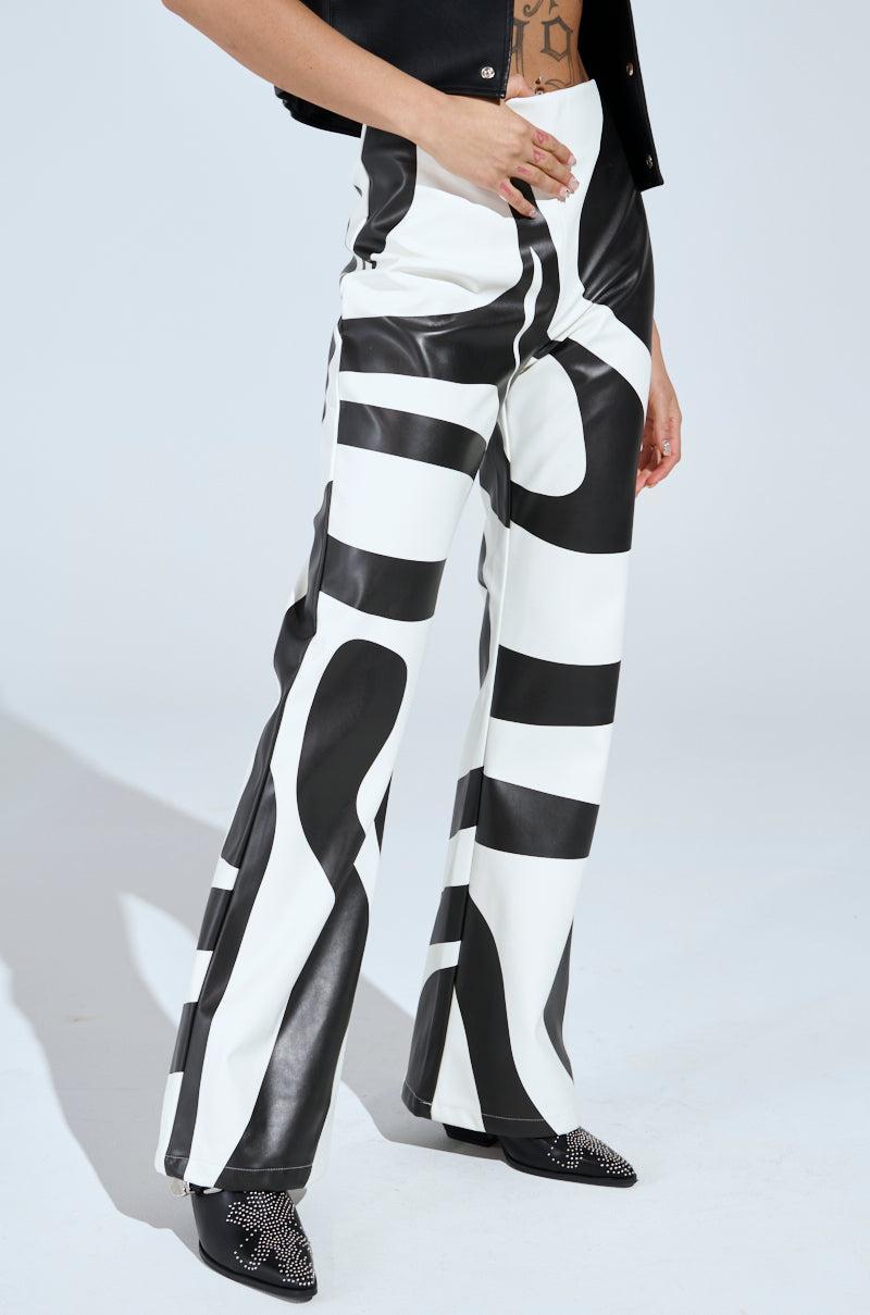 GROOVE ON FAUX LEATHER FLARE TROUSER Girls Product Image