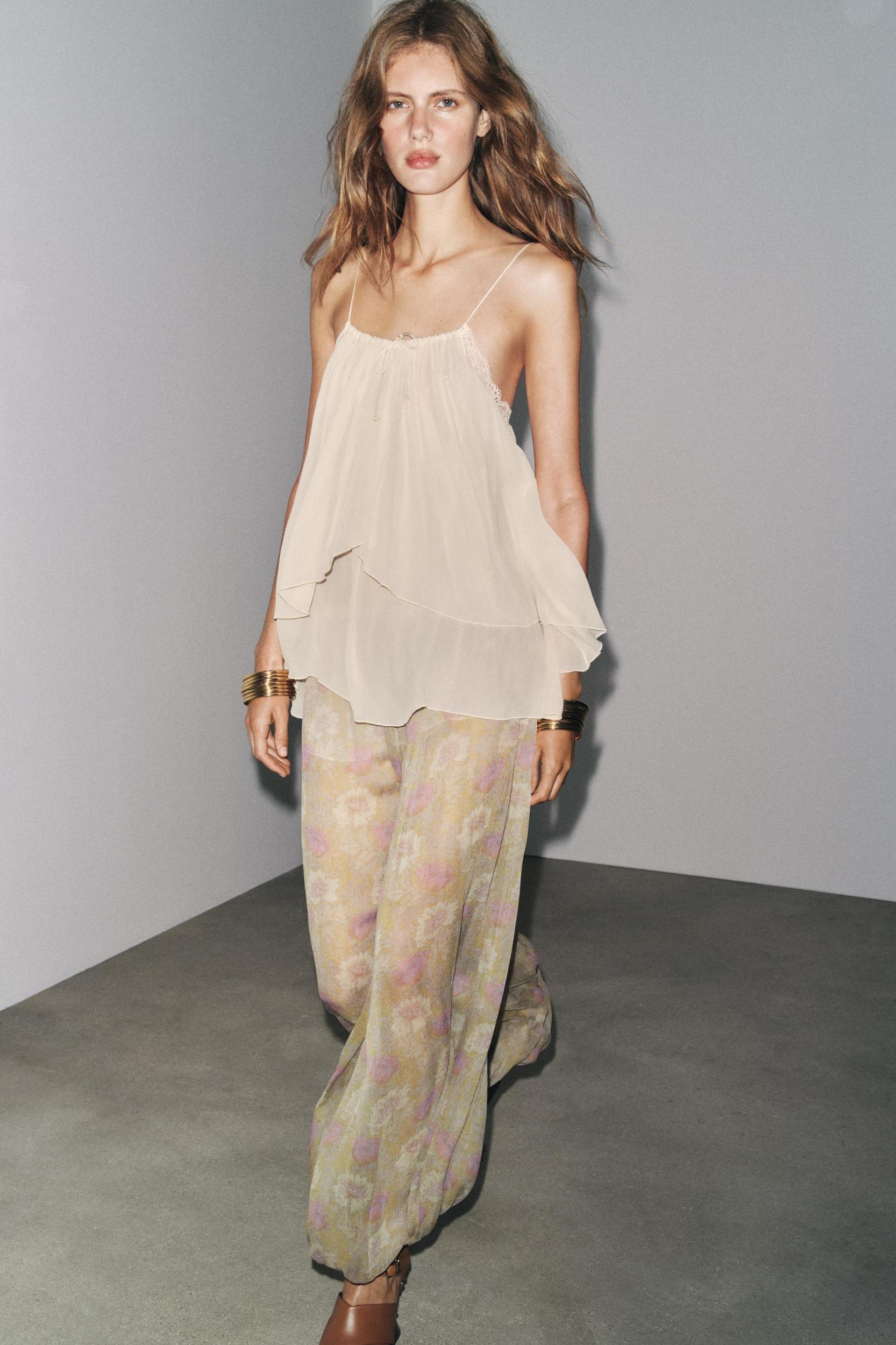 ZW COLLECTION FLORAL BALLOON PANTS Product Image