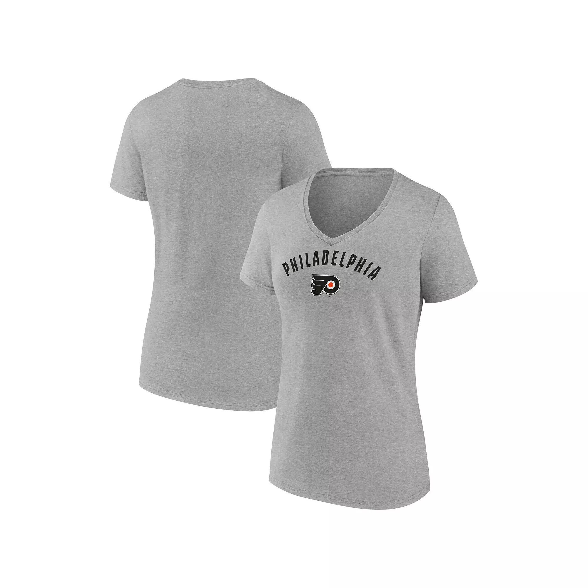 Womens Fanatics Gray Philadelphia Flyers V-Neck T-Shirt Product Image