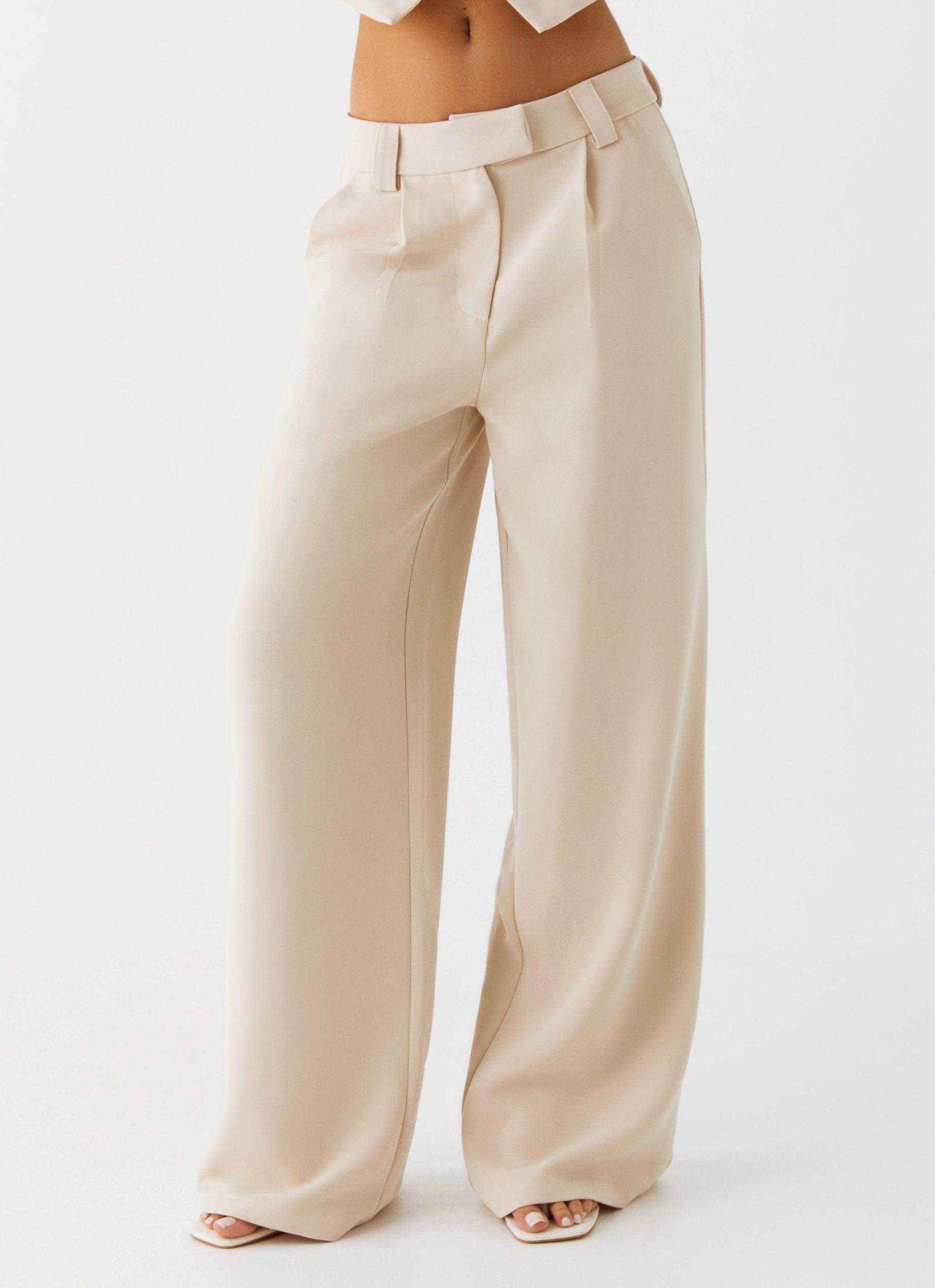 Midnight City Suit Pants - Beige Product Image