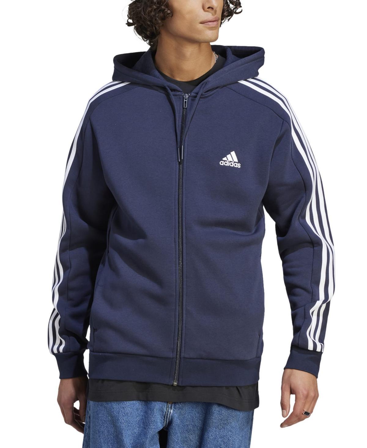 adidas Mens adidas Essentials 3-Stripes Full-Zip Fleece Hoodie - Mens Product Image