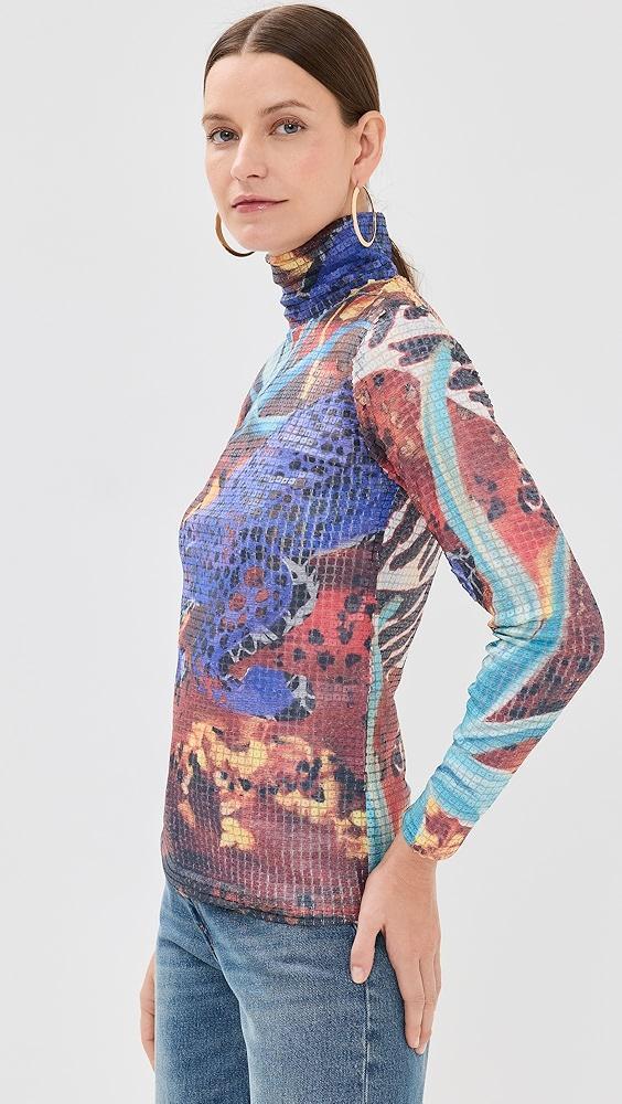 Stella Jean Sequins Printed Long Slevees Top | Shopbop Product Image