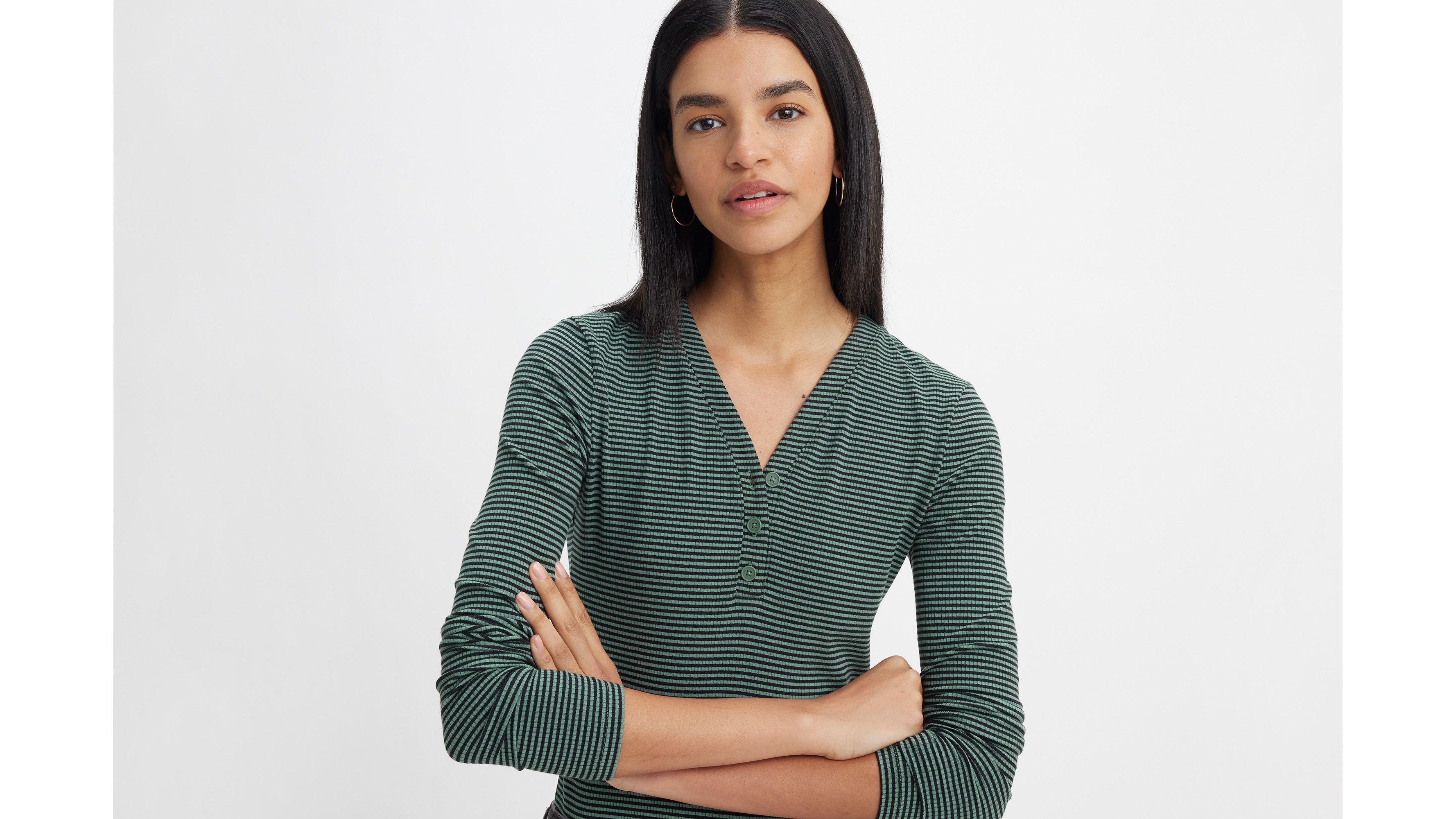 Striped Dreamy Henley Shirt Product Image