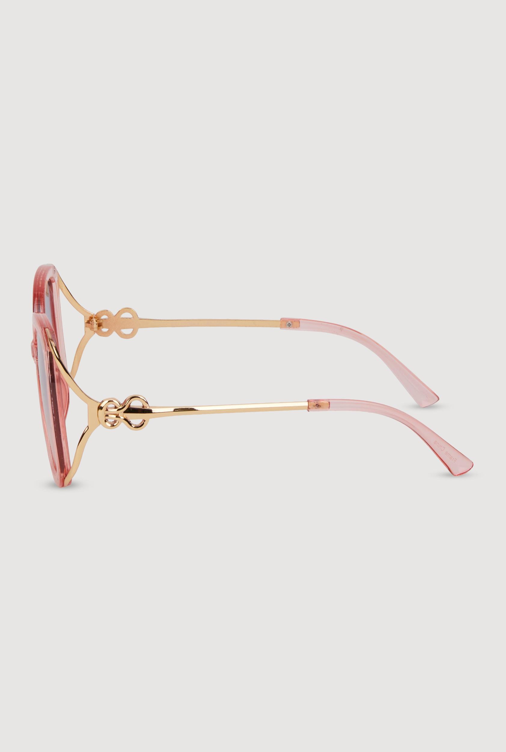 Metallic Detail Gradient Lens Sunglasses Female Product Image