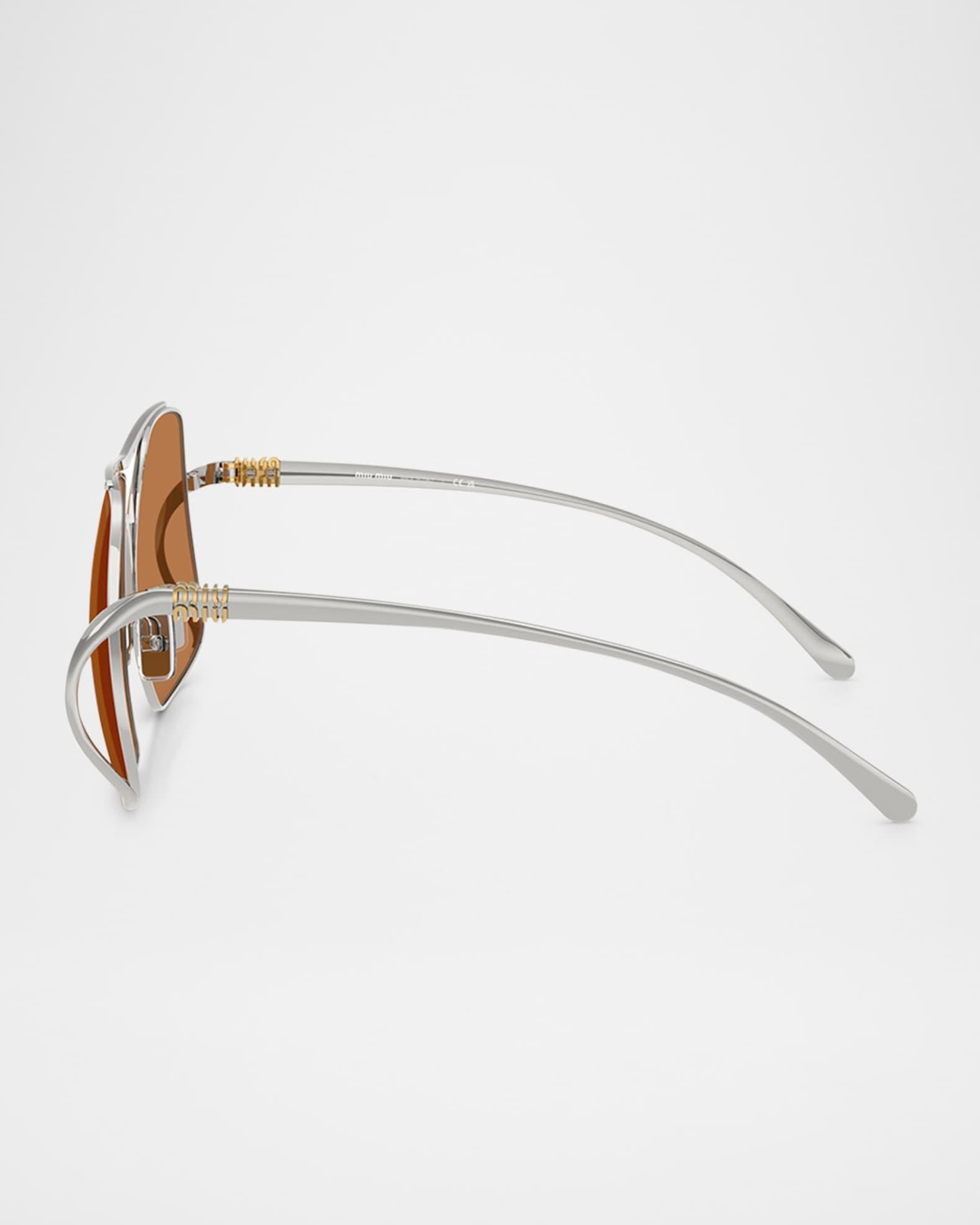 MU A55S Steel Square Sunglasses Product Image