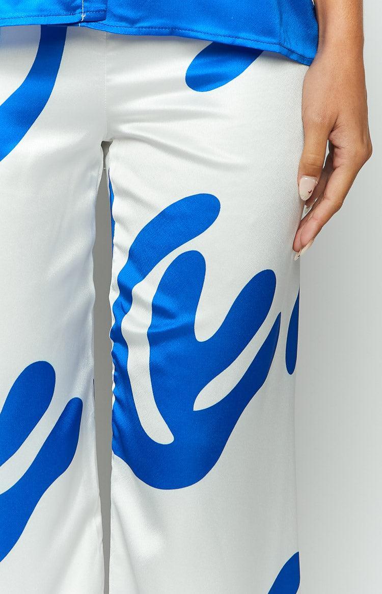 Karren Blue Print Pants Product Image