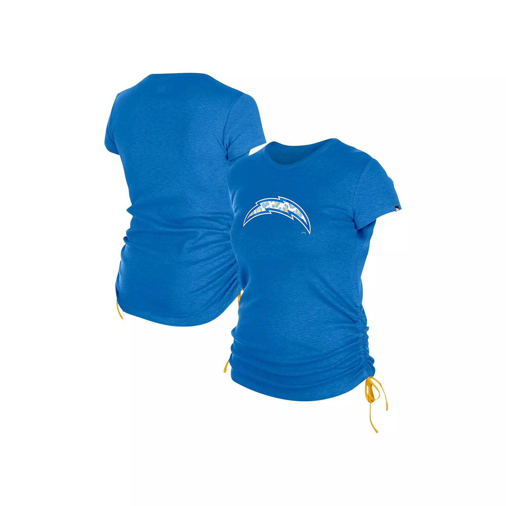 Women's New Era Navy Denver Broncos Ruched Side T-Shirt, Size: Small, Blue Product Image