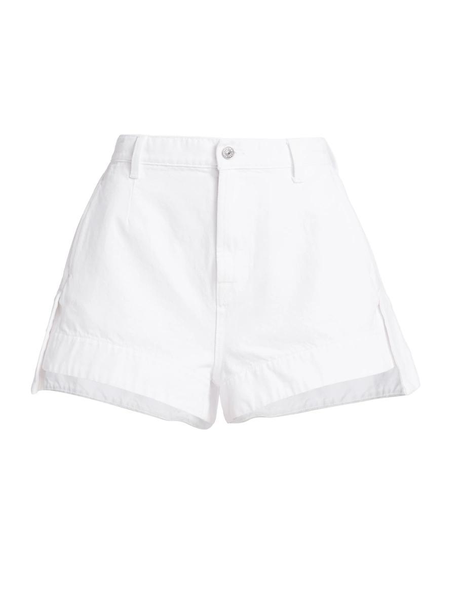 Tailored Slouchy Denim Shorts Product Image
