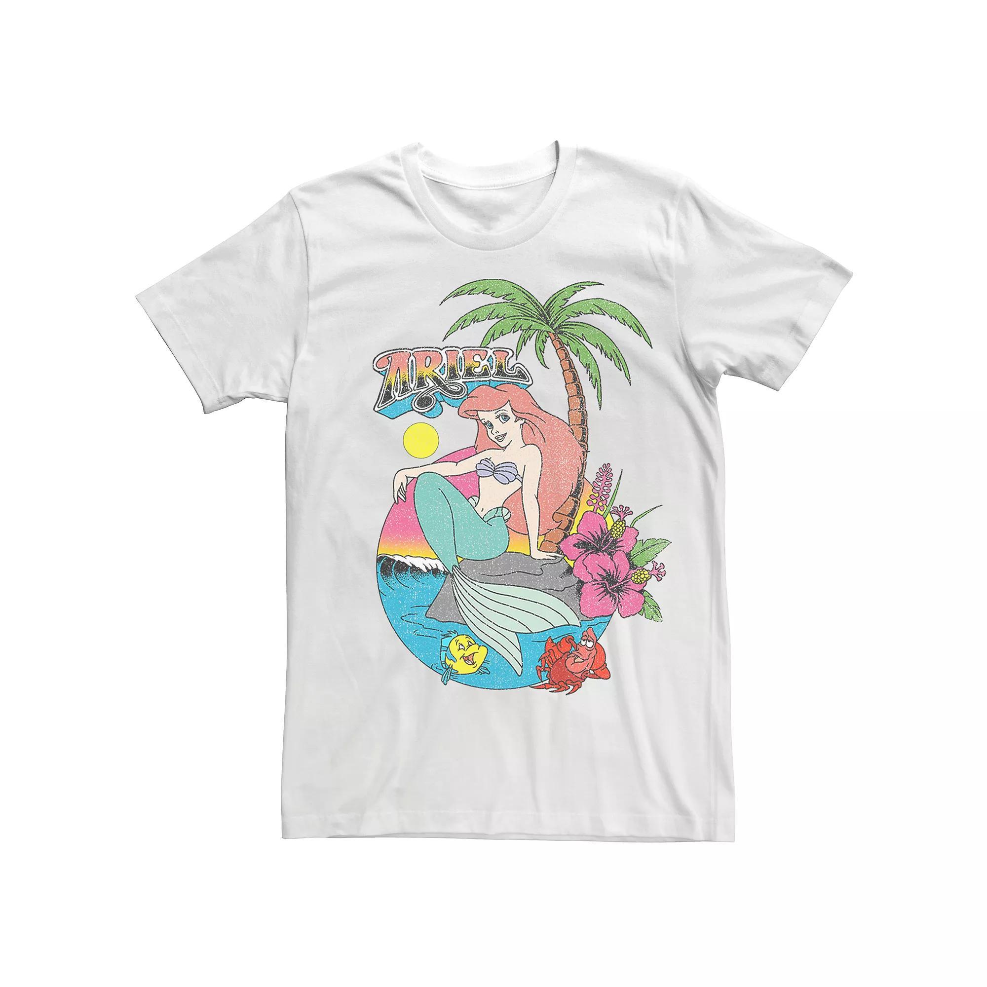 Disney's Little Mermaid Men's Tee, Size: Small, White Product Image