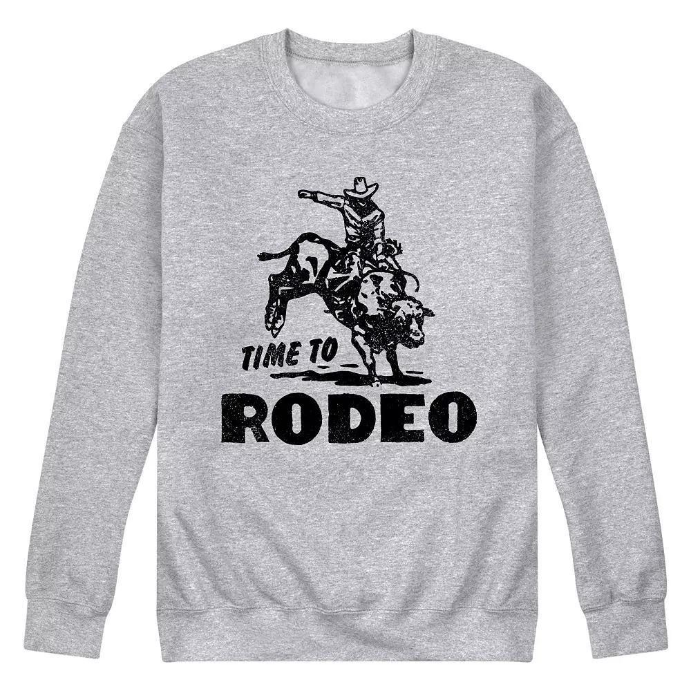 Mens Time To Rodeo Sweatshirt Athletic Grey Product Image